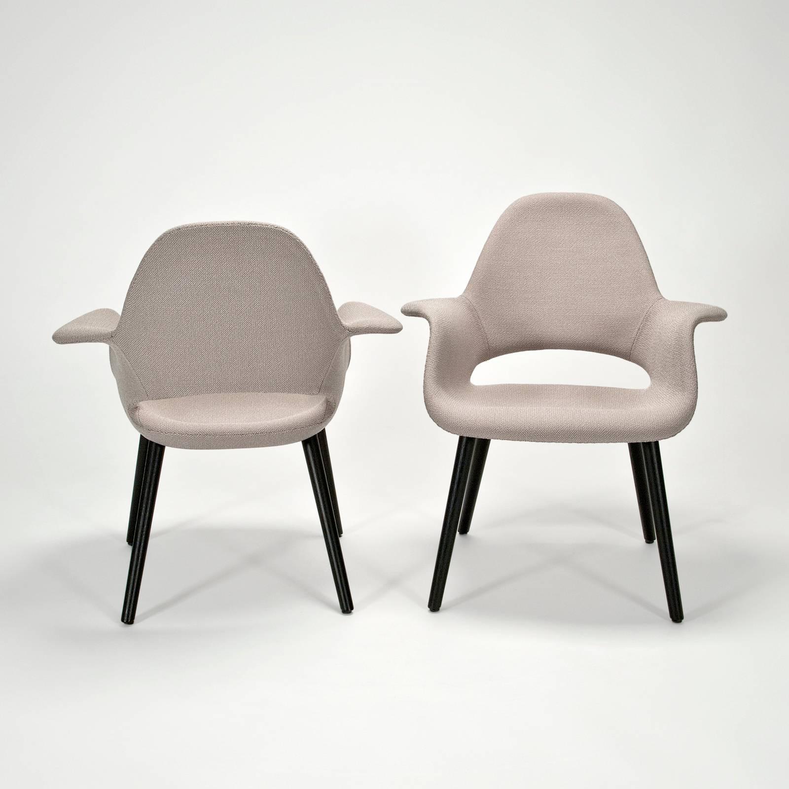 German Pair of Organic Armchairs by Charles Eames and Eero Saarinen for Vitra