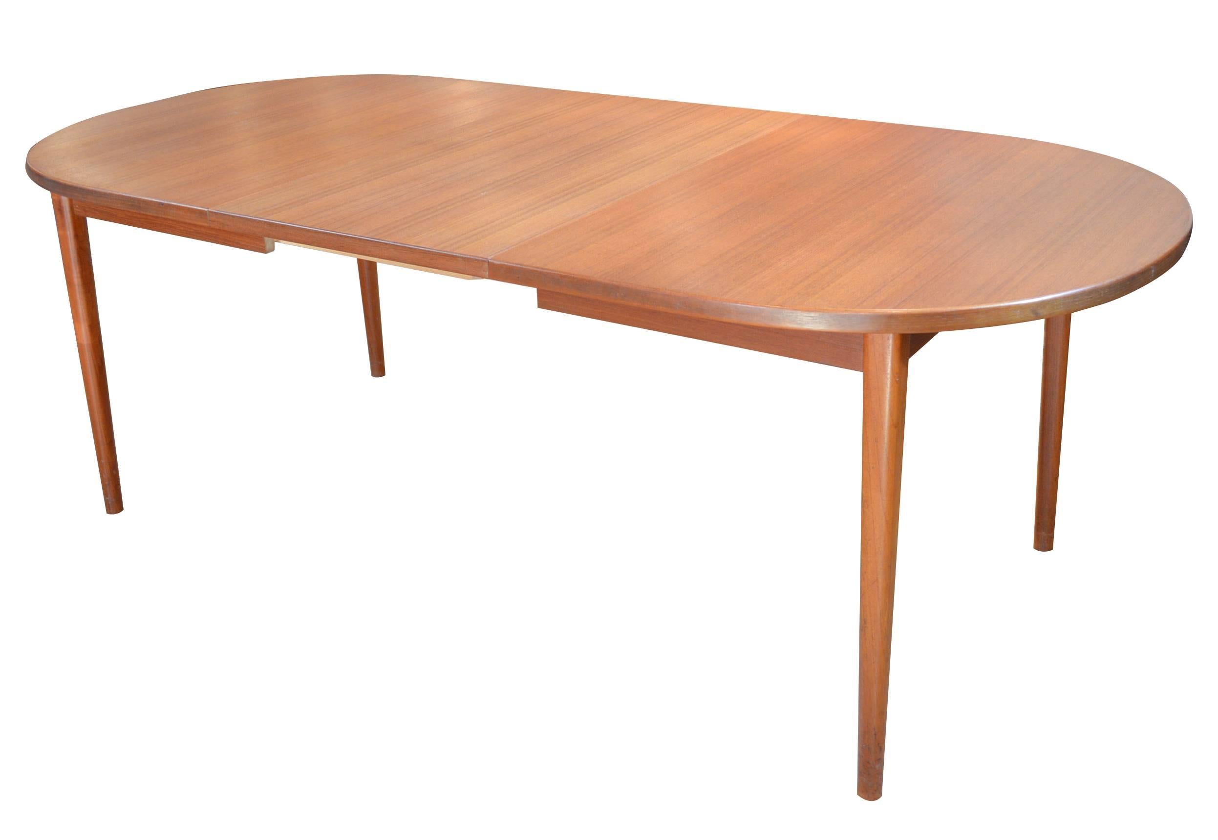 Scandinavian Modern Nils Jonsson for Troeds Teak Dining Table with Two Leaves