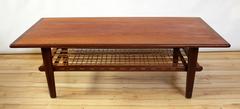 1960s Scandinavian Teak and Cane Coffee Table by Torbjørn Afdal for Bruksbo