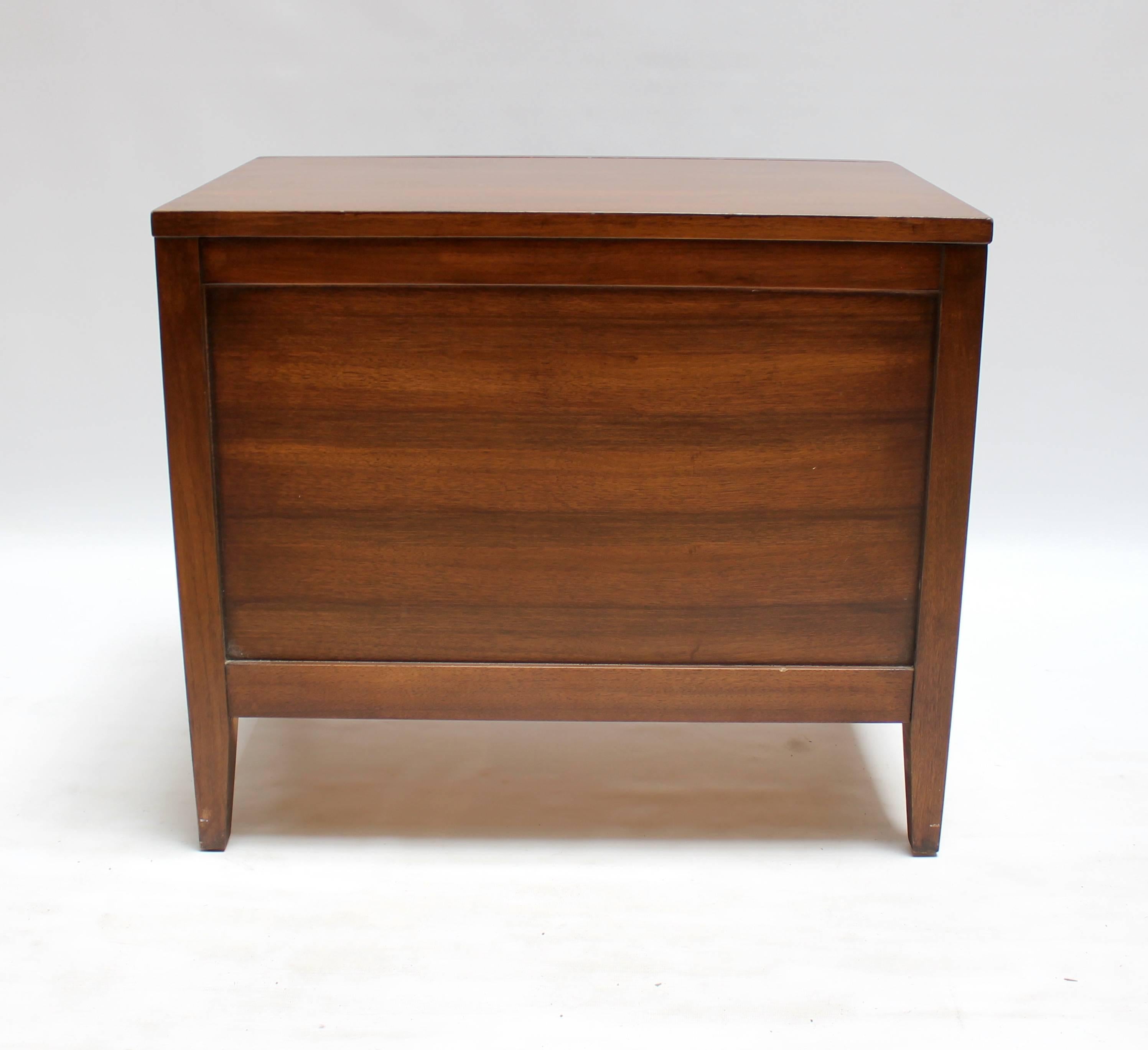 American Pair of 1960s Broyhill Emphasis Walnut Nightstands