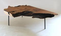 Vintage Live-Edge Burl Slab Cocktail Table