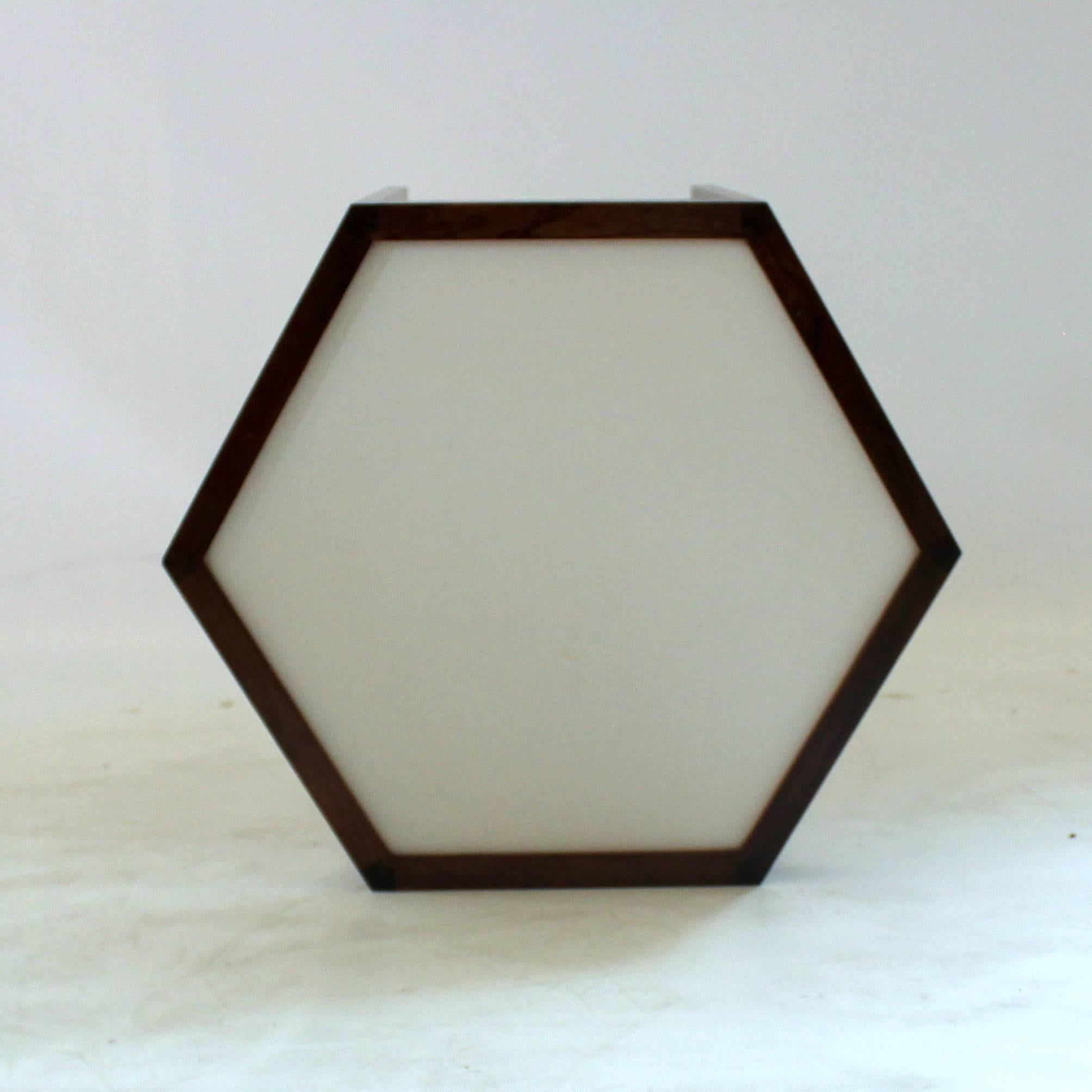 Set of Three Danish Modern Hans Andersen Rosewood Hexagonal Side Tables In Good Condition In Sacramento, CA