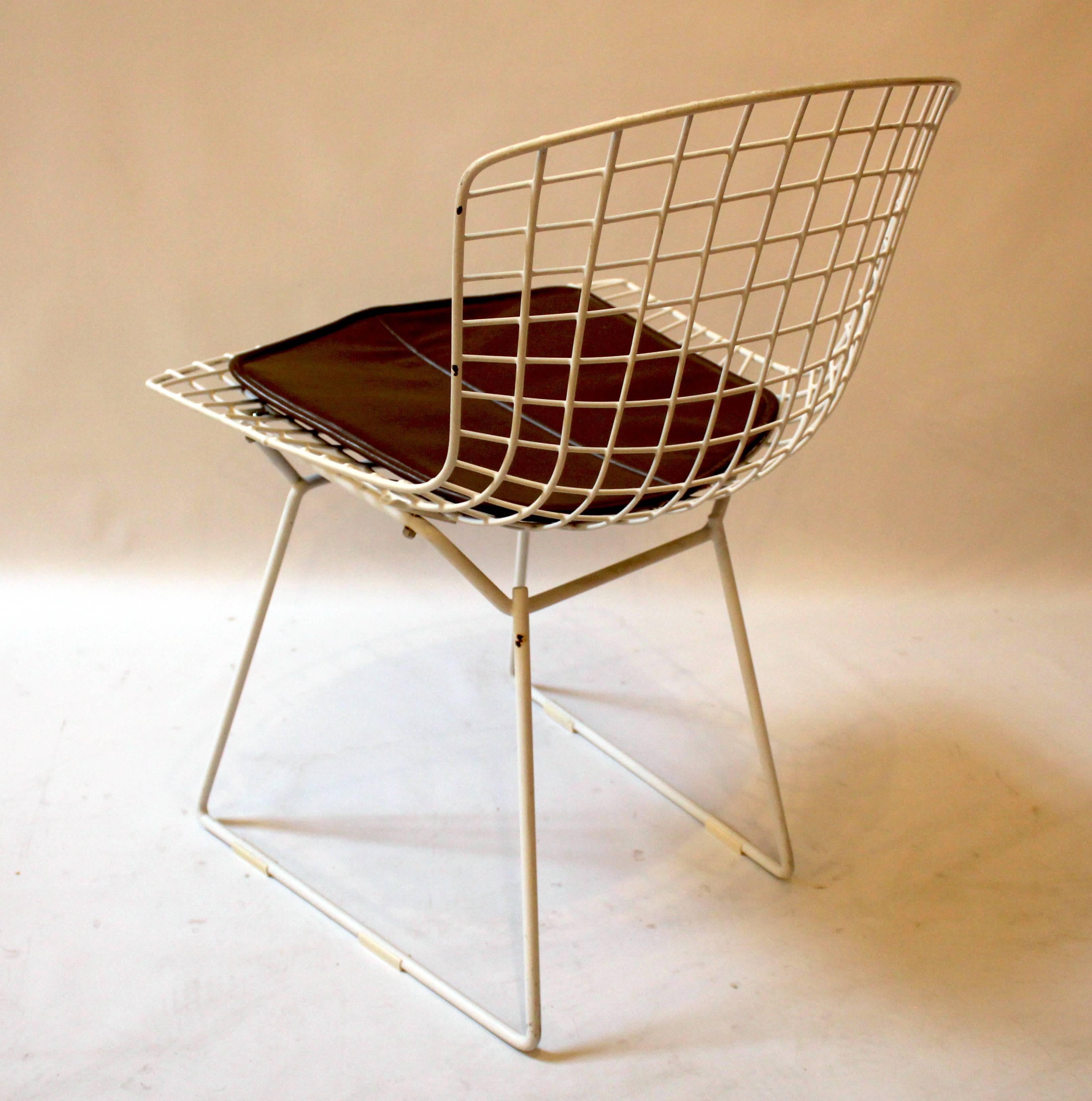 Mid-20th Century Set of six 1960s Harry Bertoia Side Chairs for Knoll with Original Seat Pads
