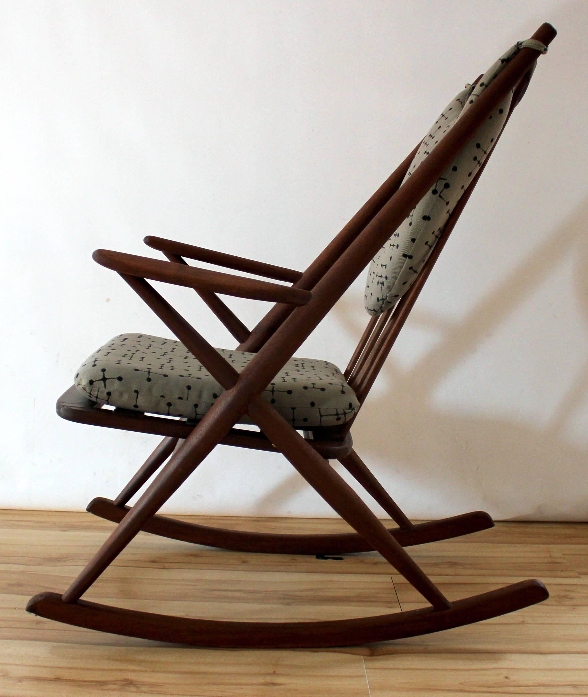 1960s Danish Modern Teak Rocking Chair by Frank Reenskaug for Bramin In Good Condition In Sacramento, CA