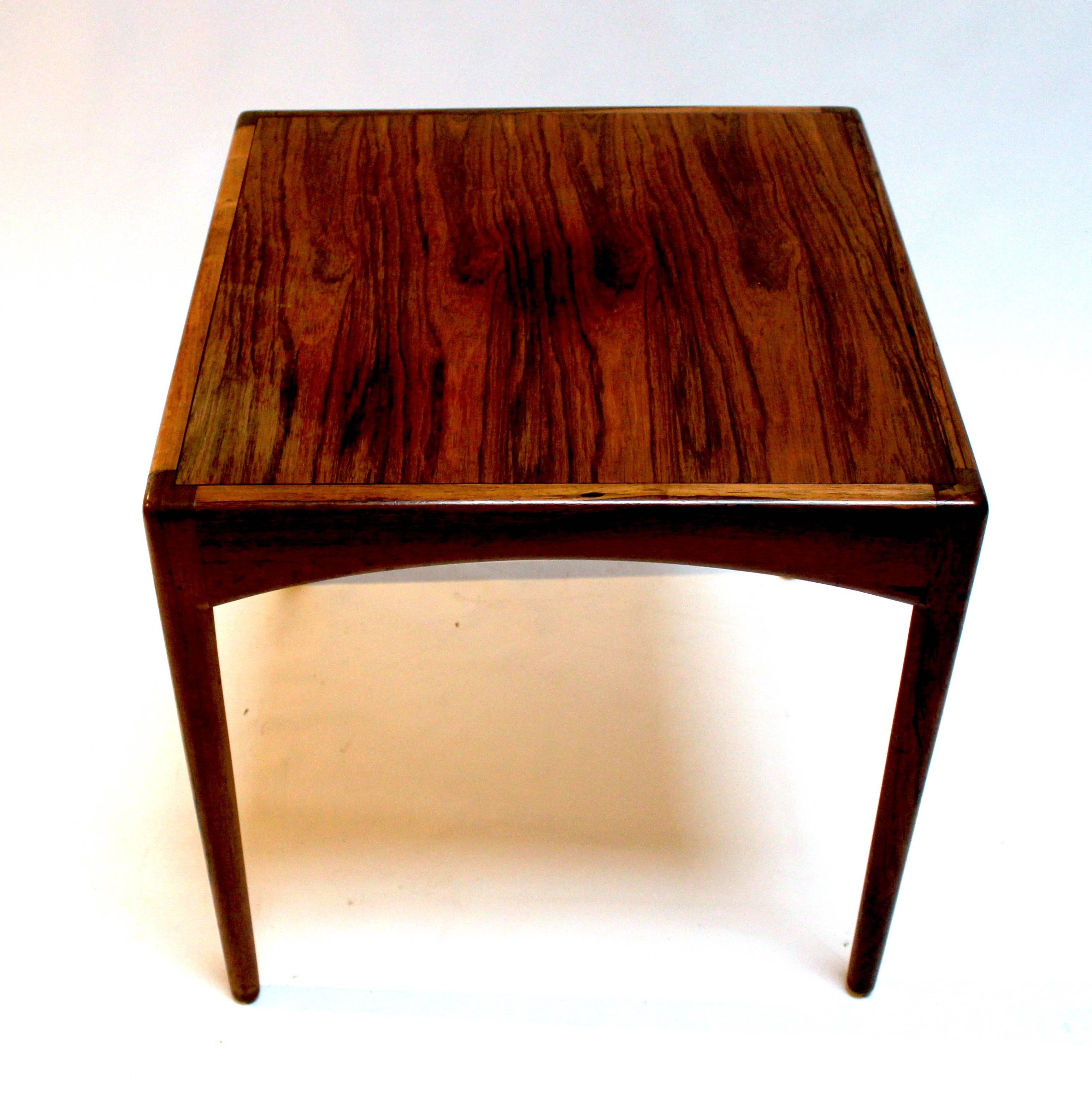 Scandinavian Modern 1960s Danish Modern Rosewood Side Table by Vejen Polstermøbelfabrik