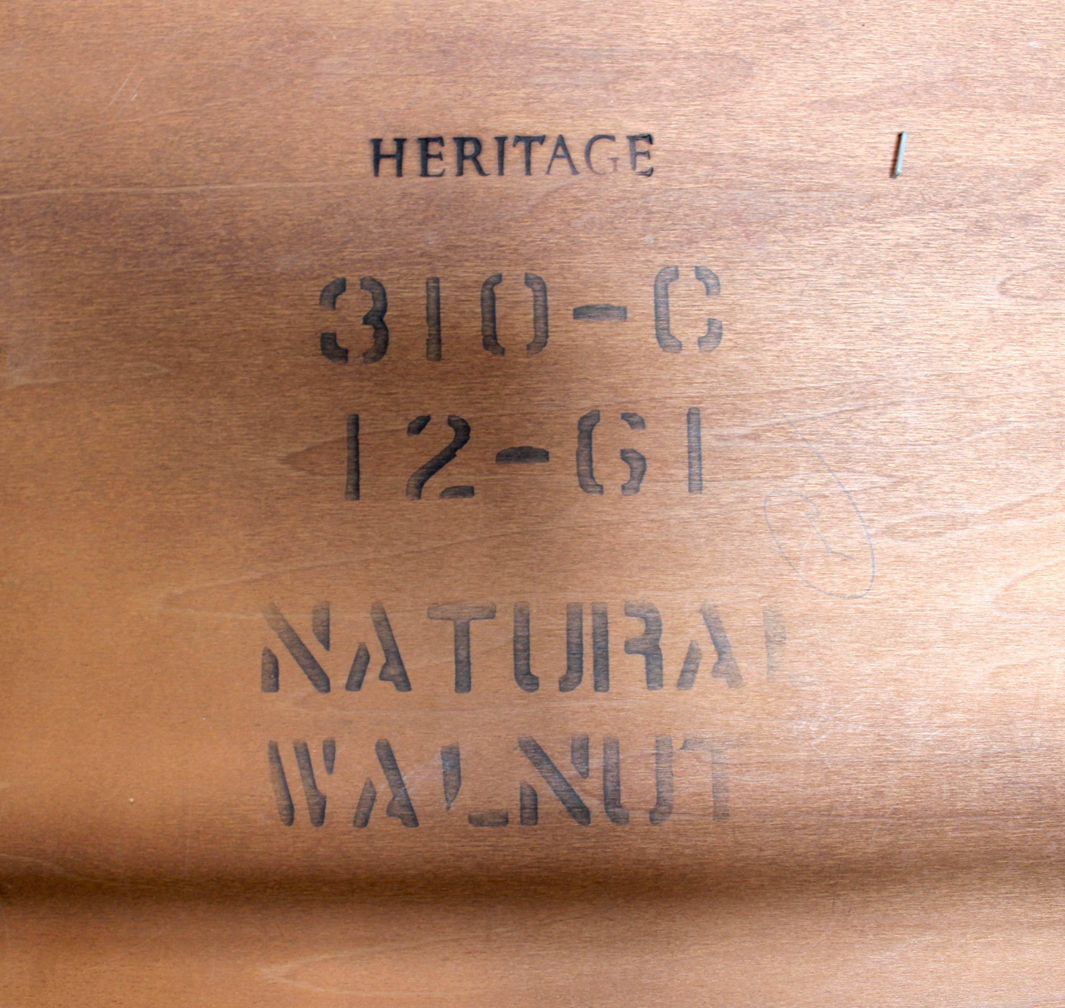 Mid-Century Modern Walnut Surfboard Coffee Table by Heritage 4