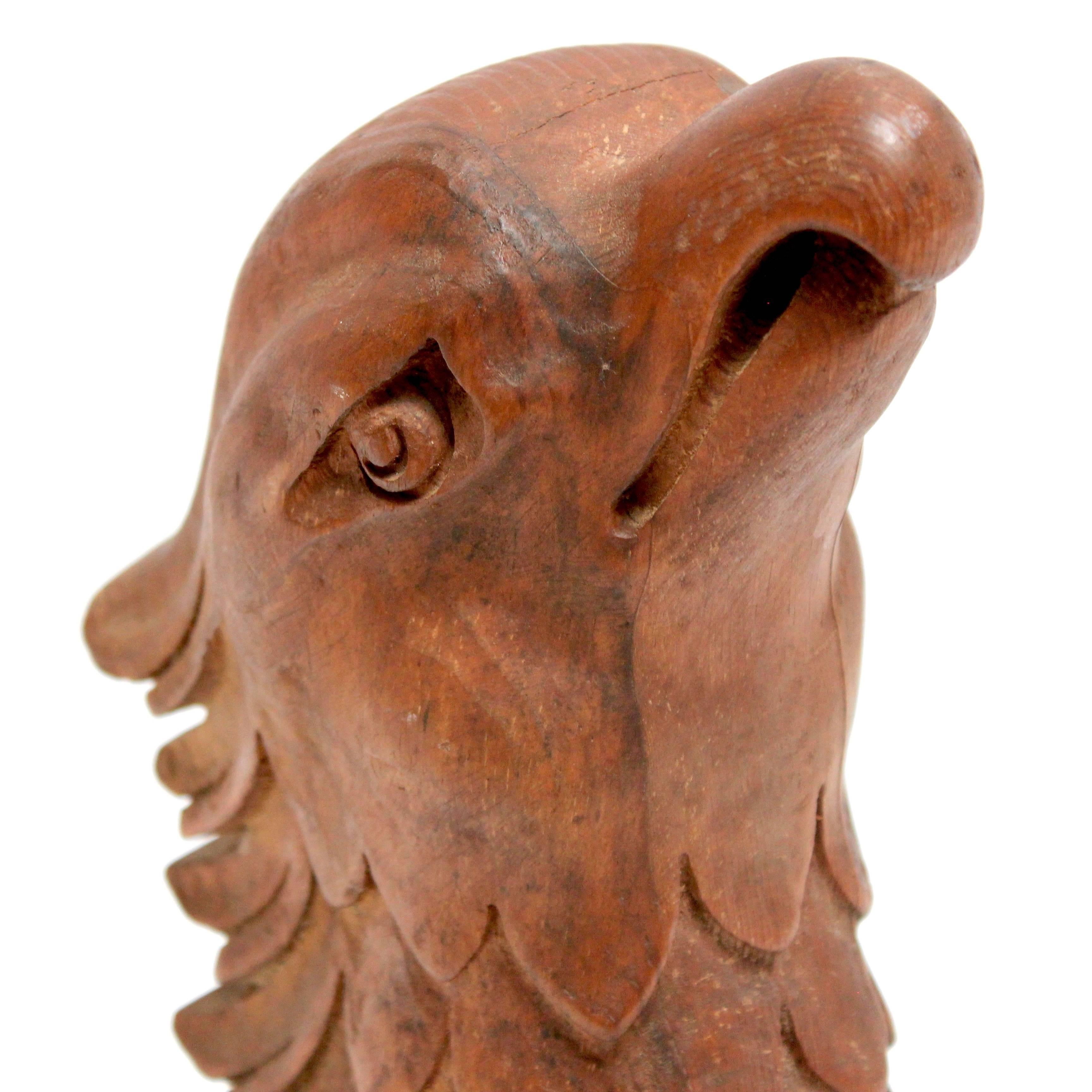 Vintage Carved Wooden Eagle Sculpture 1