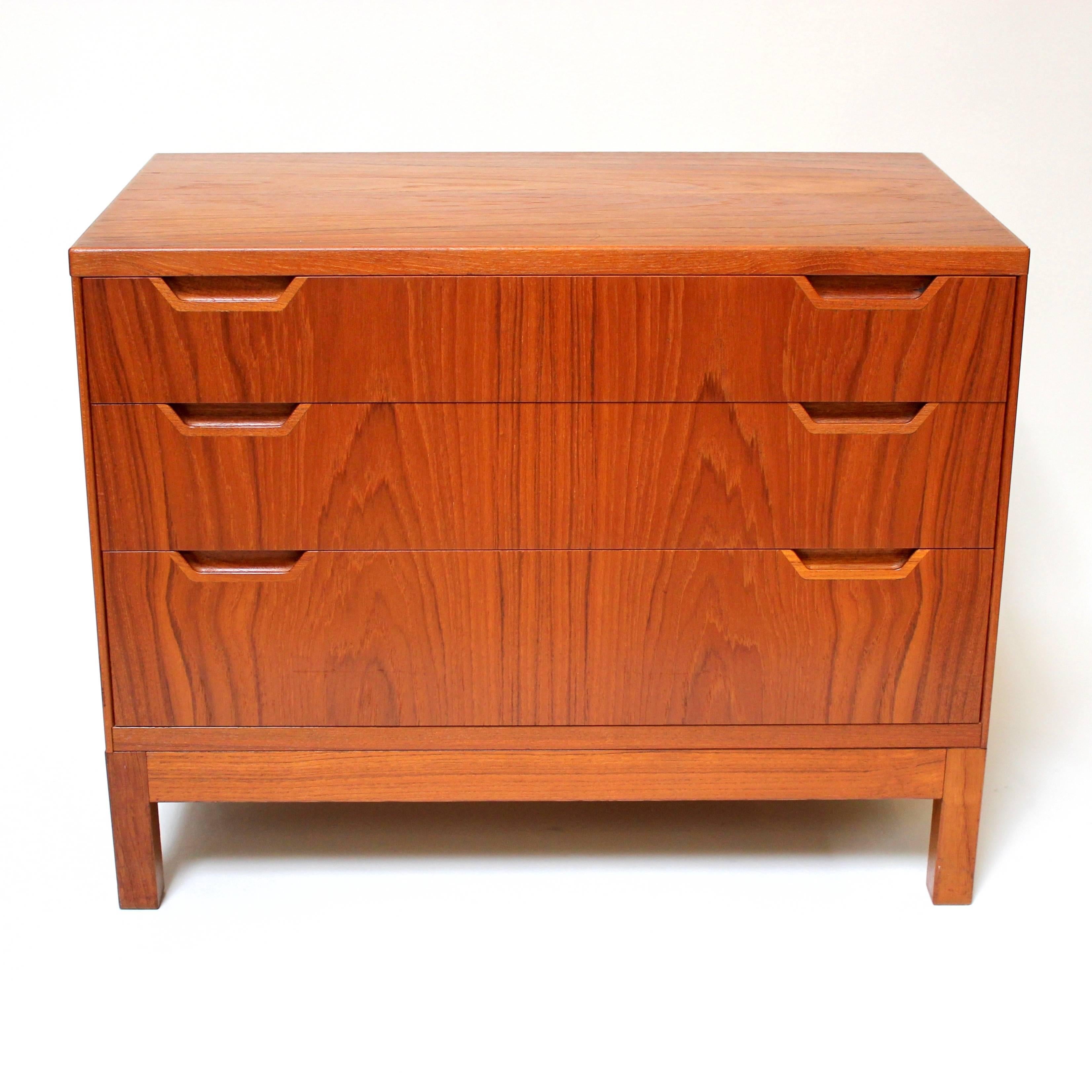 Scandinavian Modern 1960s Svend Langkilde Teak Chest of Drawers For Sale