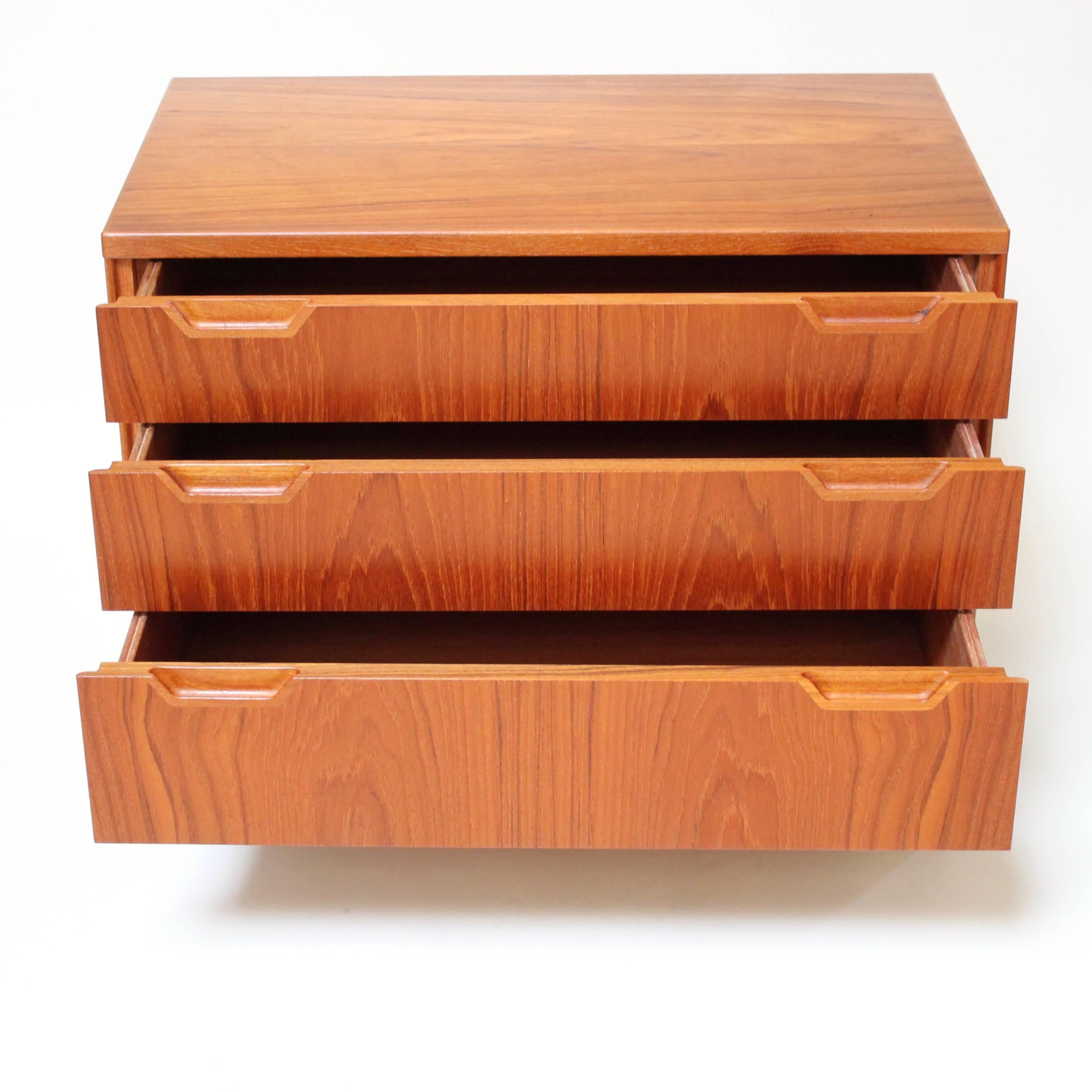 Mid-20th Century 1960s Svend Langkilde Teak Chest of Drawers For Sale