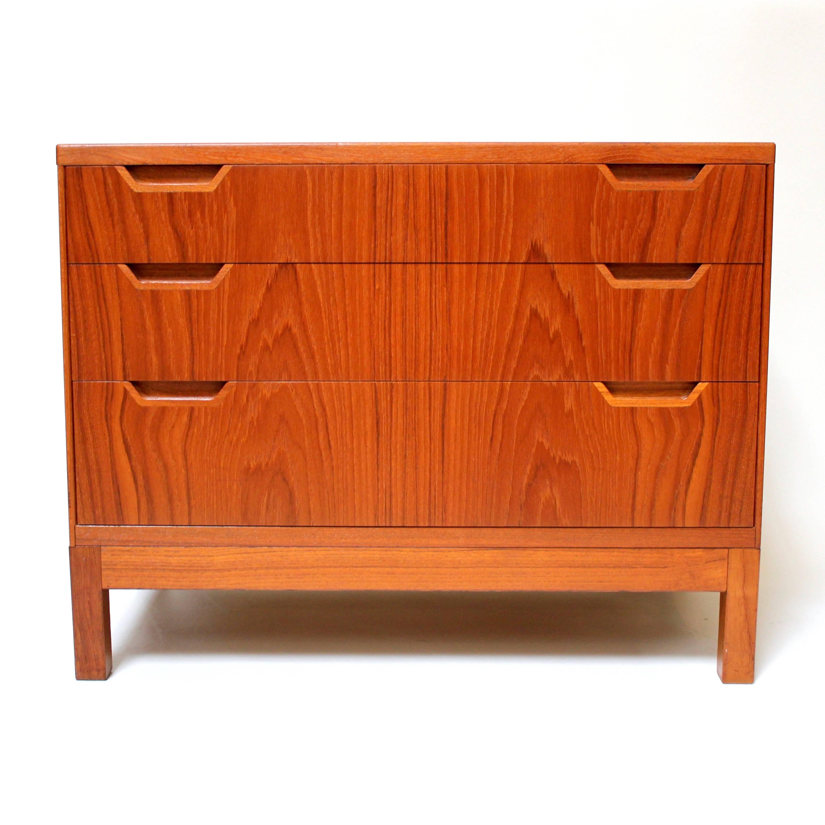 Danish 1960s Svend Langkilde Teak Chest of Drawers For Sale