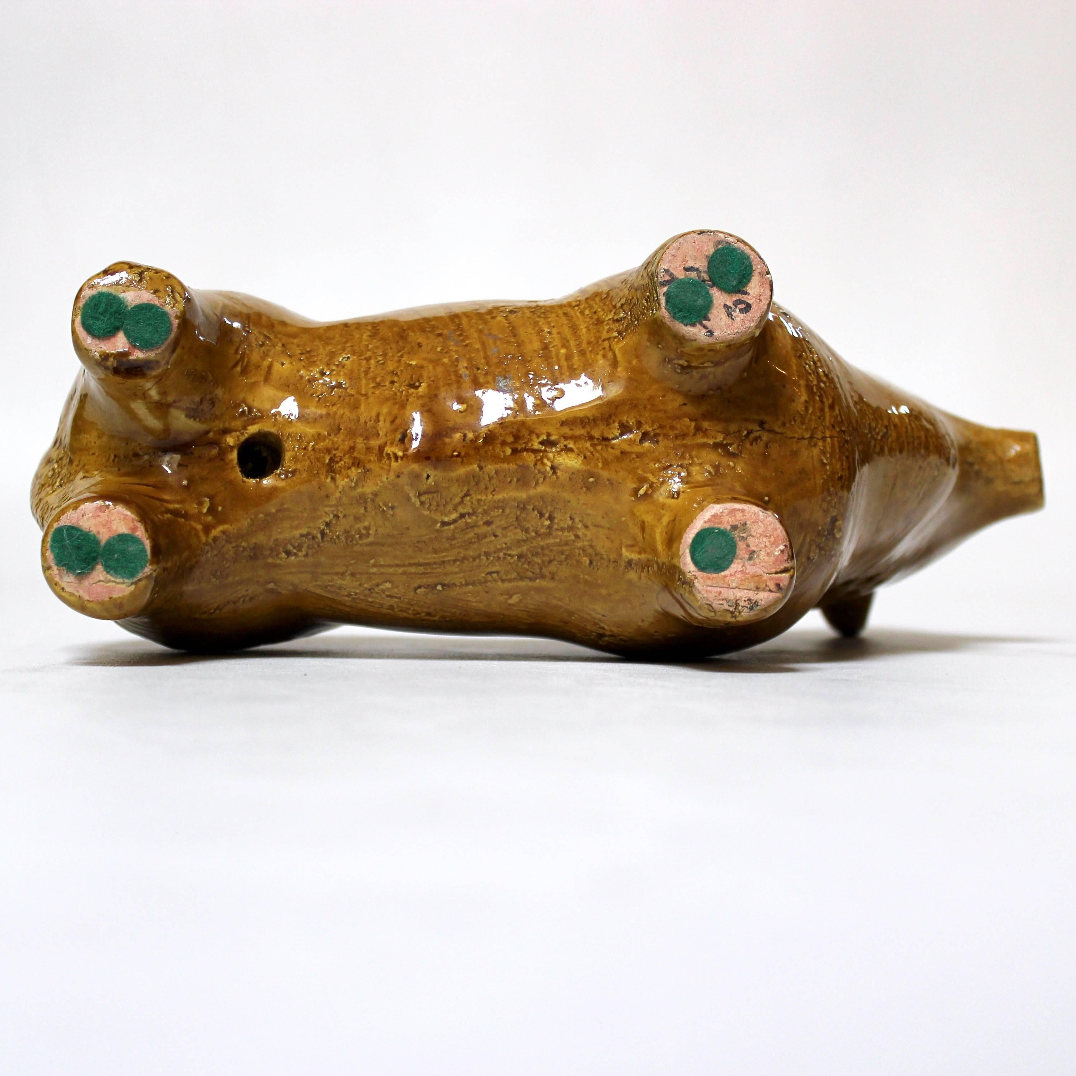 1960s, Italian Bitossi Ceramic Bull by Aldo Londi 4