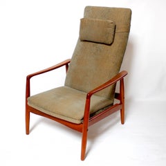 Søren Ladefoged Danish Modern Reclining Lounge Chair with Ottoman, circa 1960