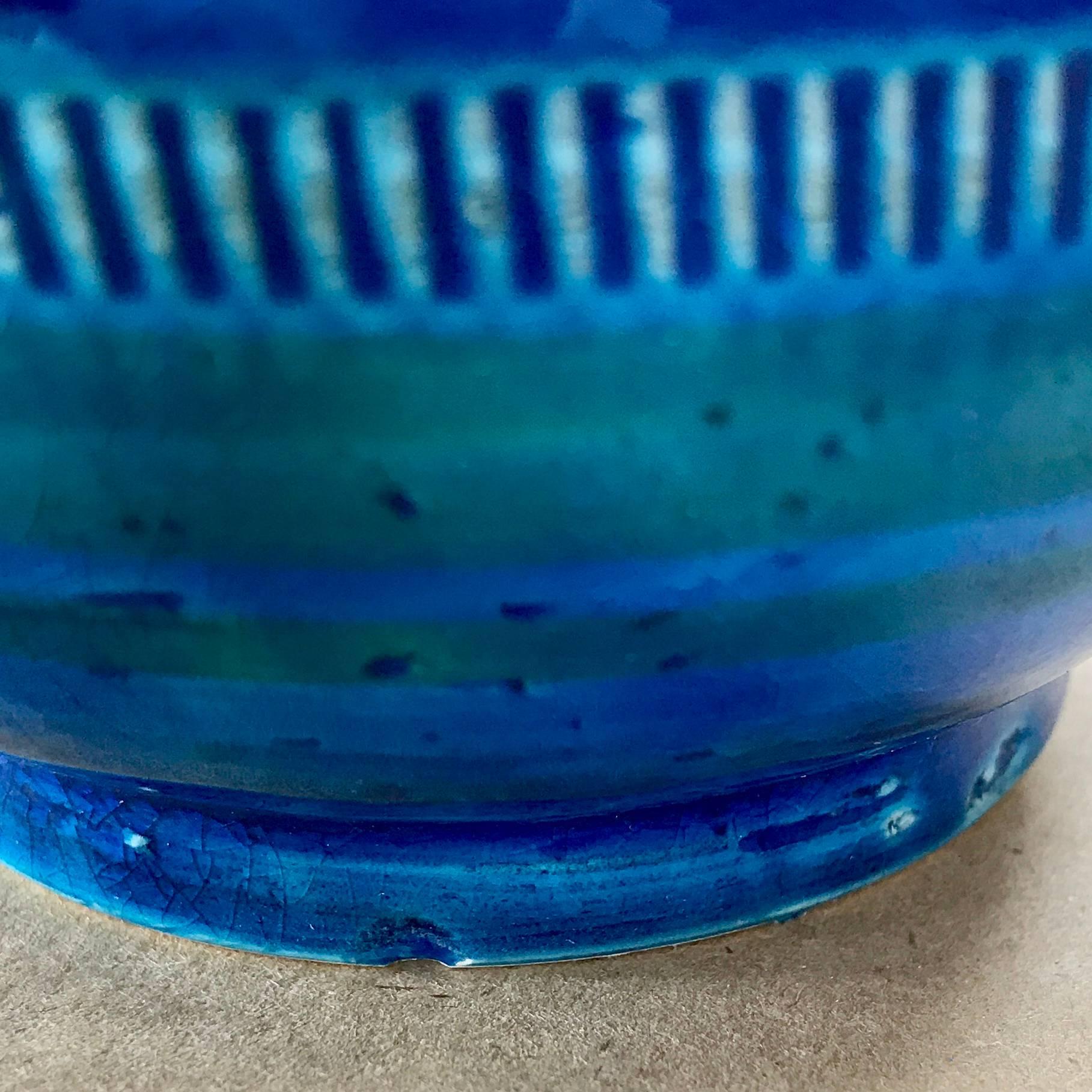 1970s, Rimini Blue Bitossi or Flavia Ceramic Vase For Sale 2