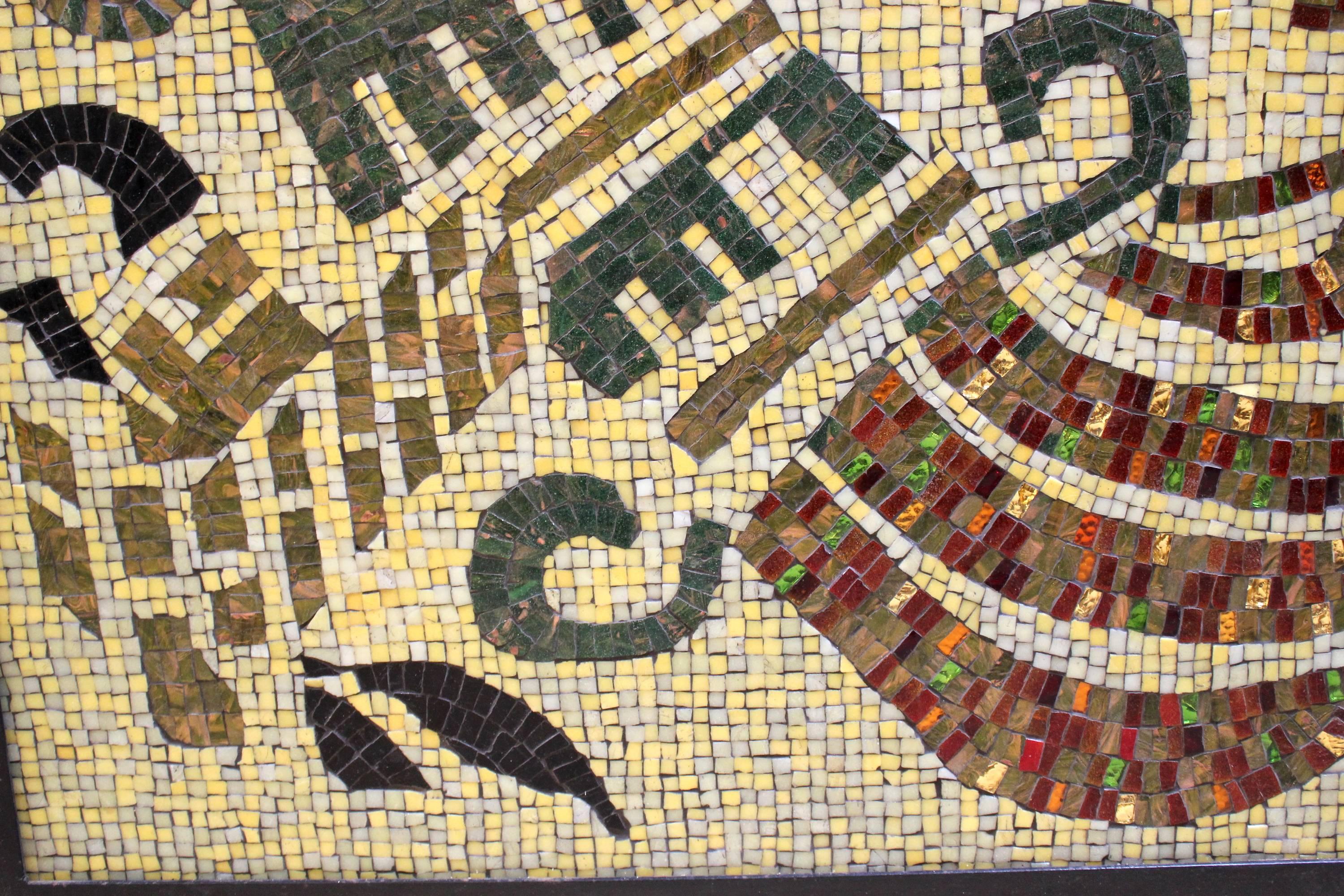American Mosaic Tile Aztec Eagle Art by Ellen Hightower For Sale