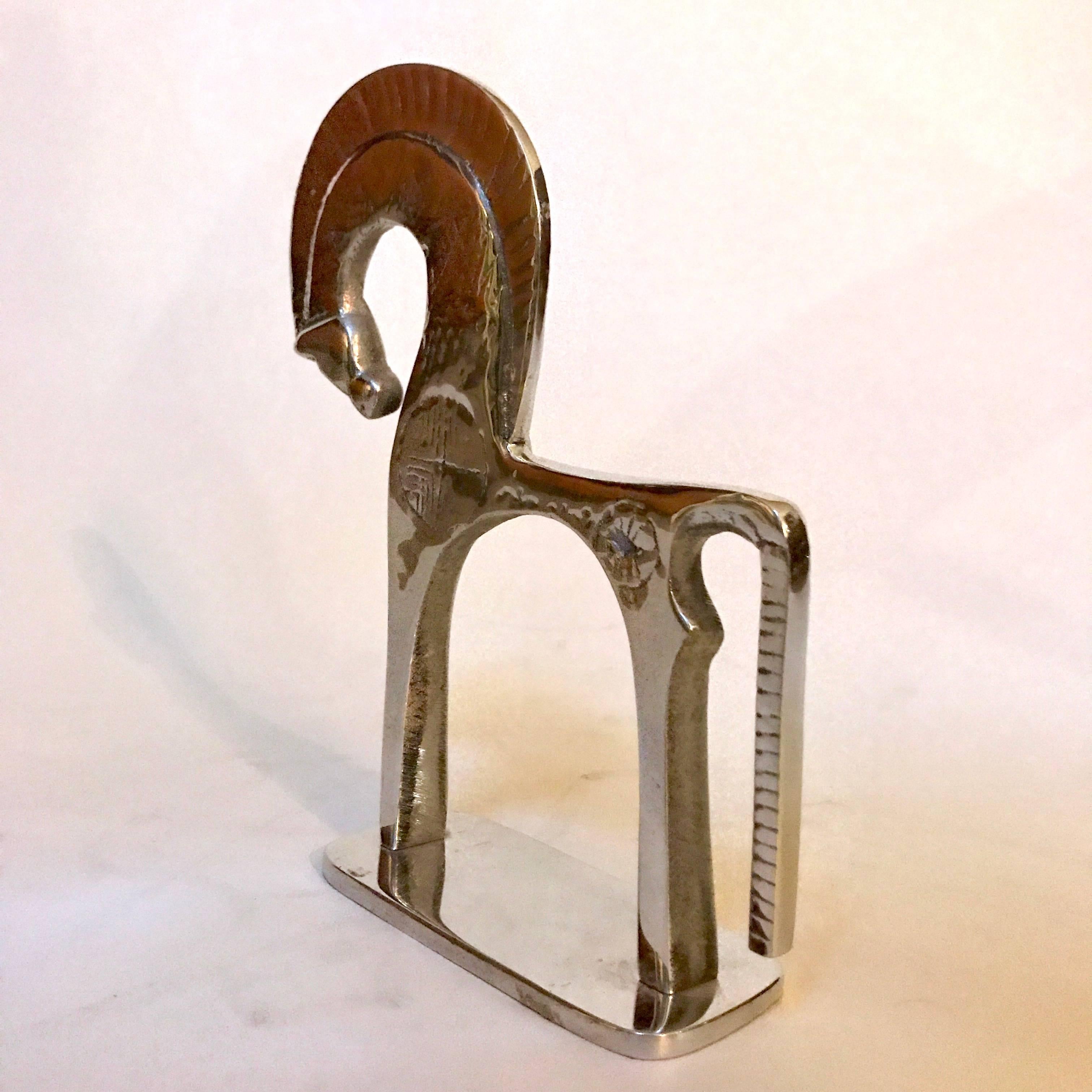 Vintage Aluminium Horse in the Style of Frederick Weinberg In Excellent Condition In Sacramento, CA