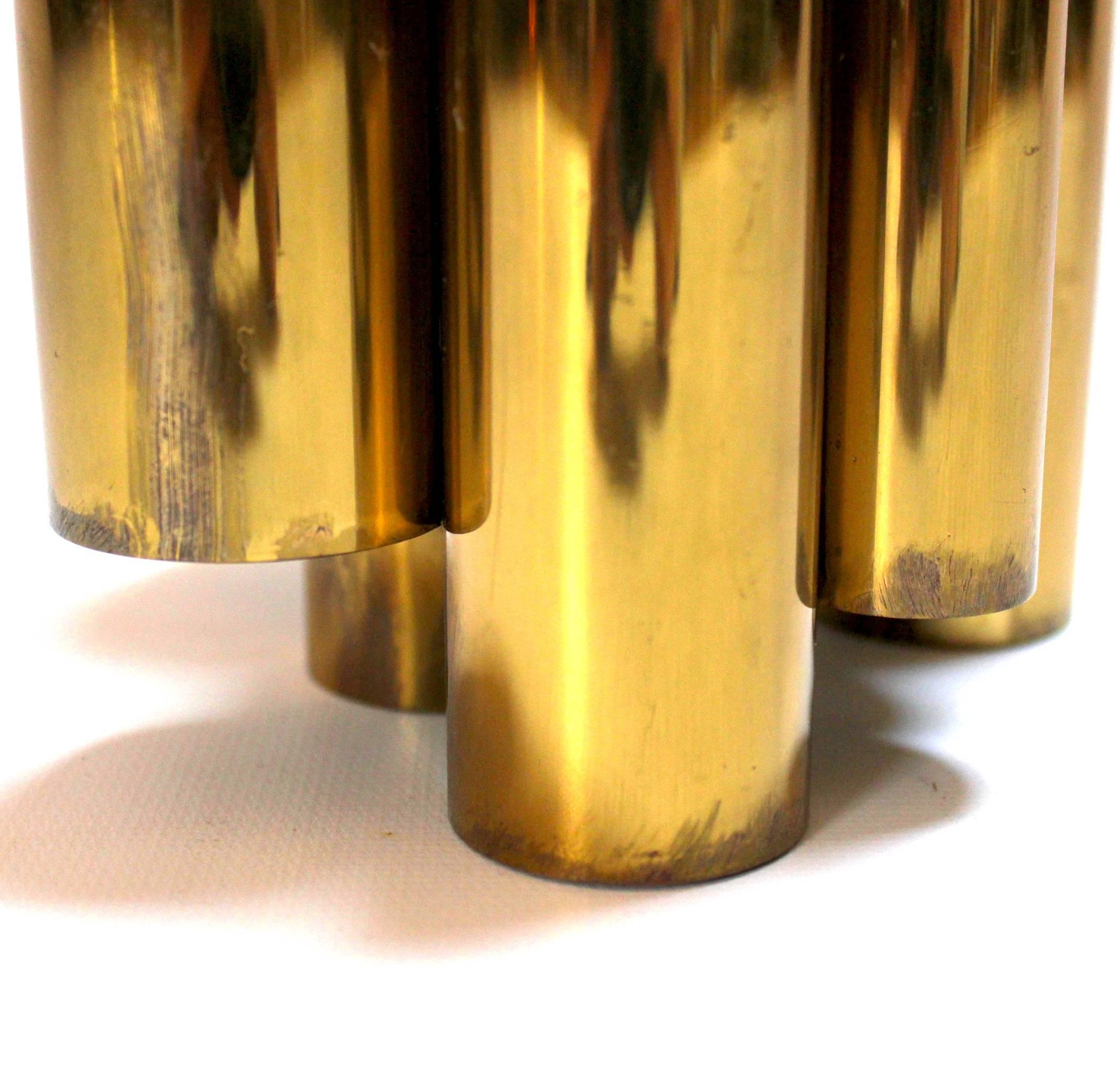 1950s Giò Ponti Tubular Brass Candleholder 3