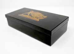 Lidded Box with Bull Detail by Couroc of Monterey