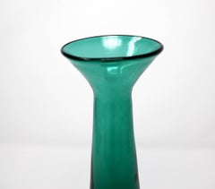 1960s Green Art Glass Vase by Blenko