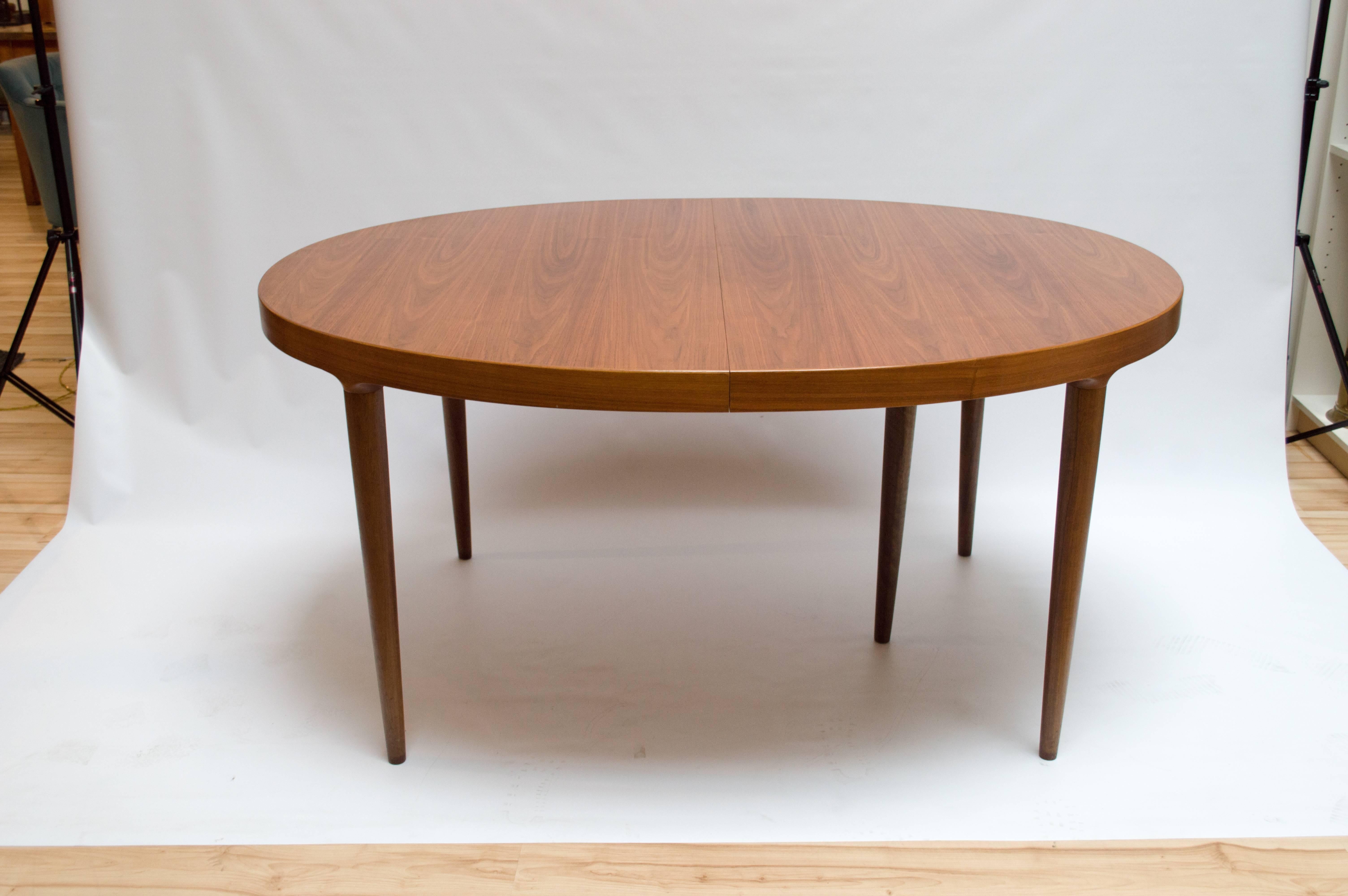 Danish Walnut Dining Table by Skovmand & Andersen for Moreddi with Four Leaves