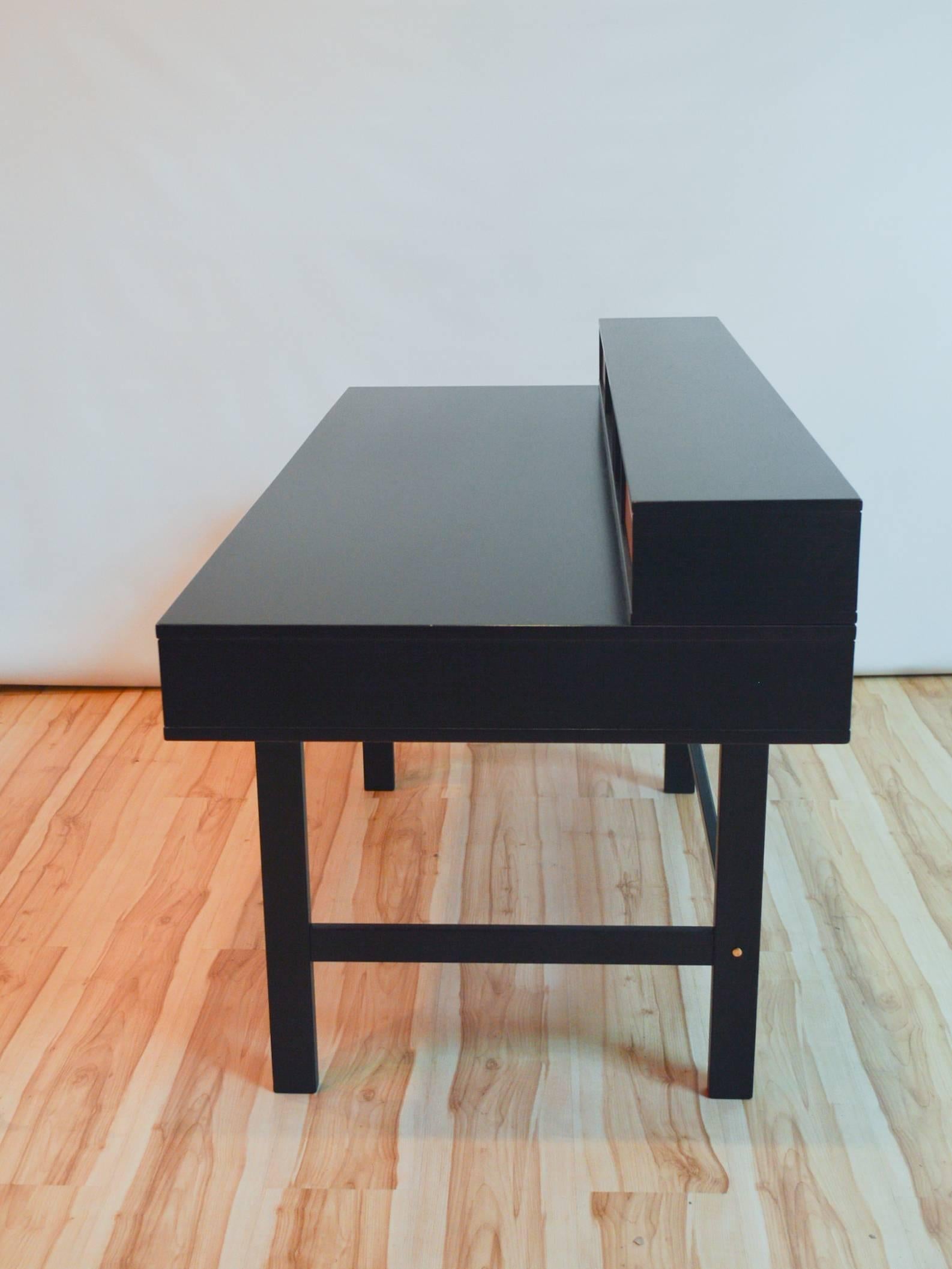 Brass Danish Modern Flip-Top Desk by Jens Quistgaard for Lovig