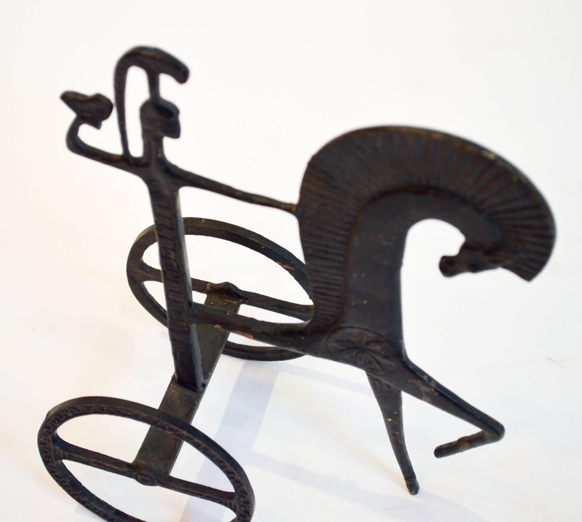 Mid-Century Modern Chariot Sculpture in the Style of Frederick Weinberg In Good Condition In Sacramento, CA