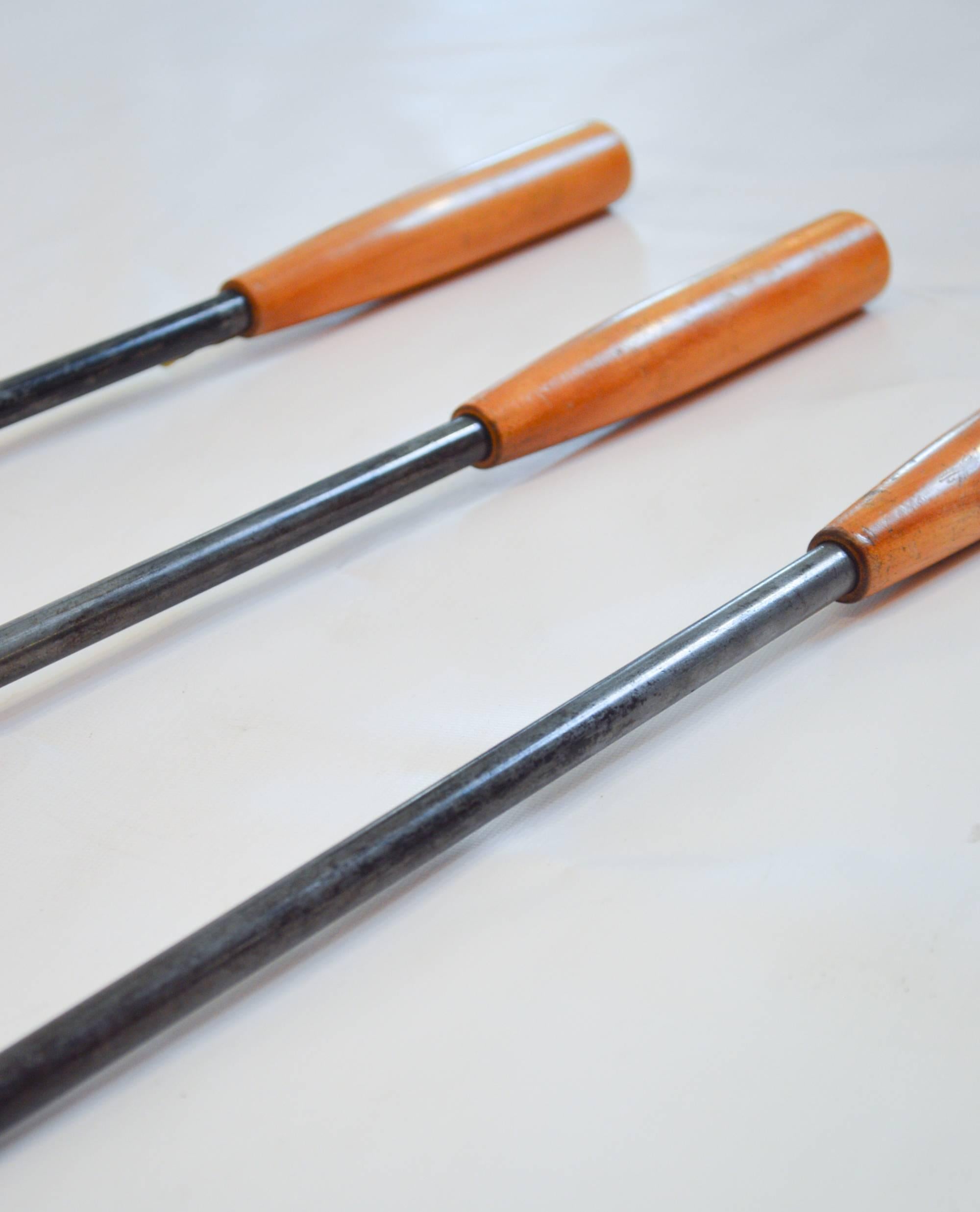 Enameled Mid-Century Modern Set of George Nelson Fireplace Tools For Sale
