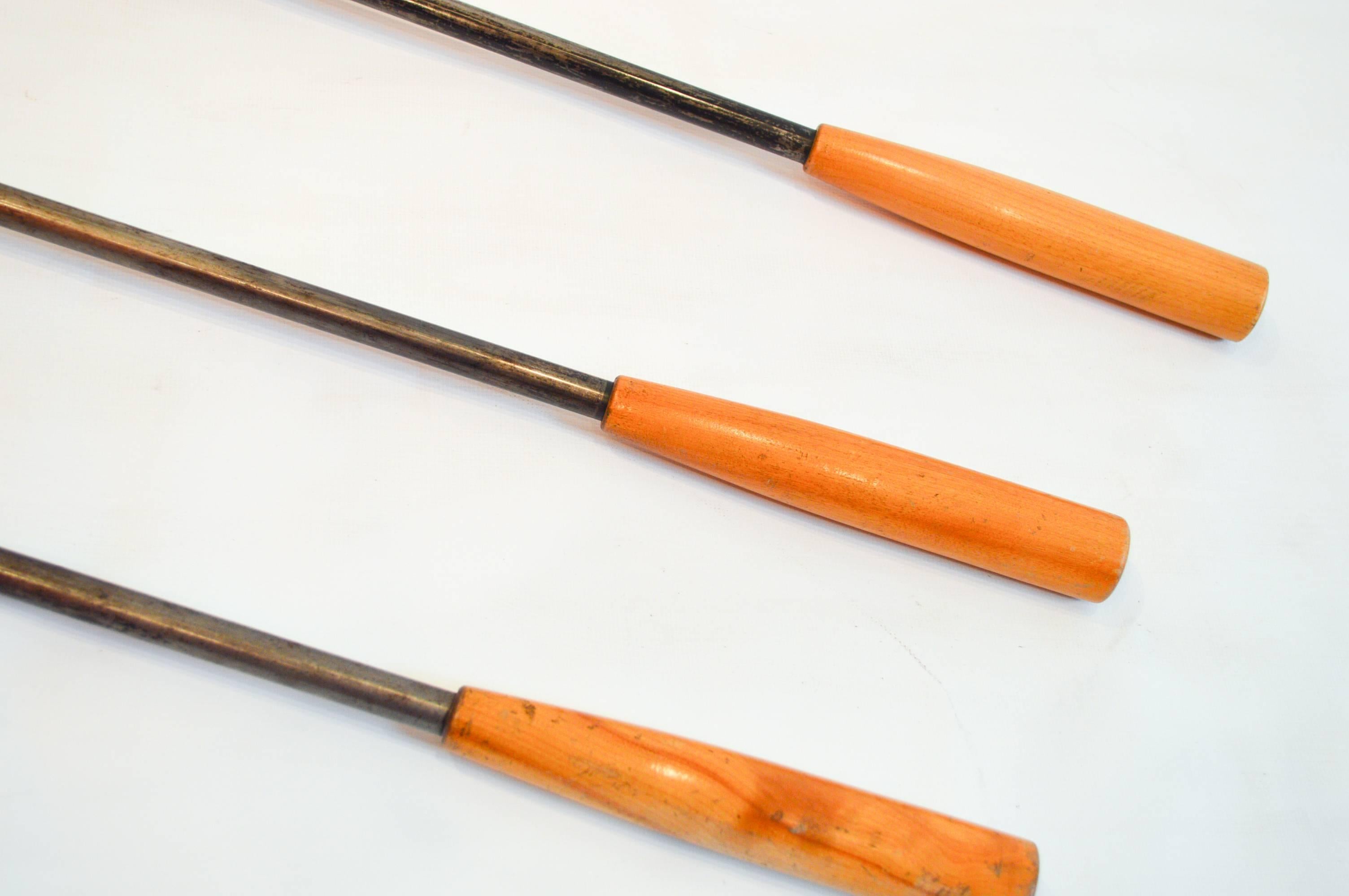 20th Century Mid-Century Modern Set of George Nelson Fireplace Tools For Sale