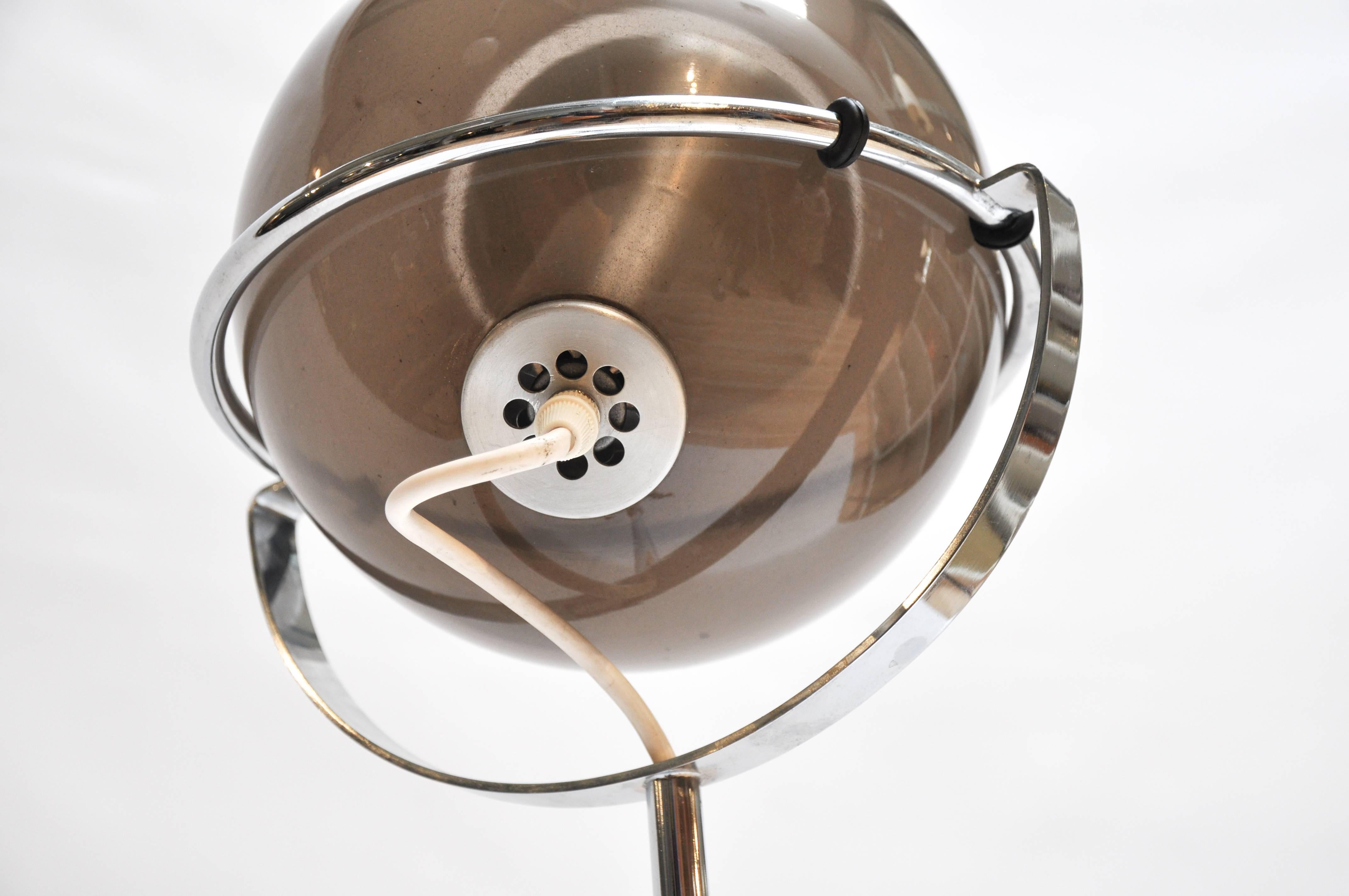Dutch 1960s Adjustable Globe Floor Lamp by Frank Ligtelijn for RAAK
