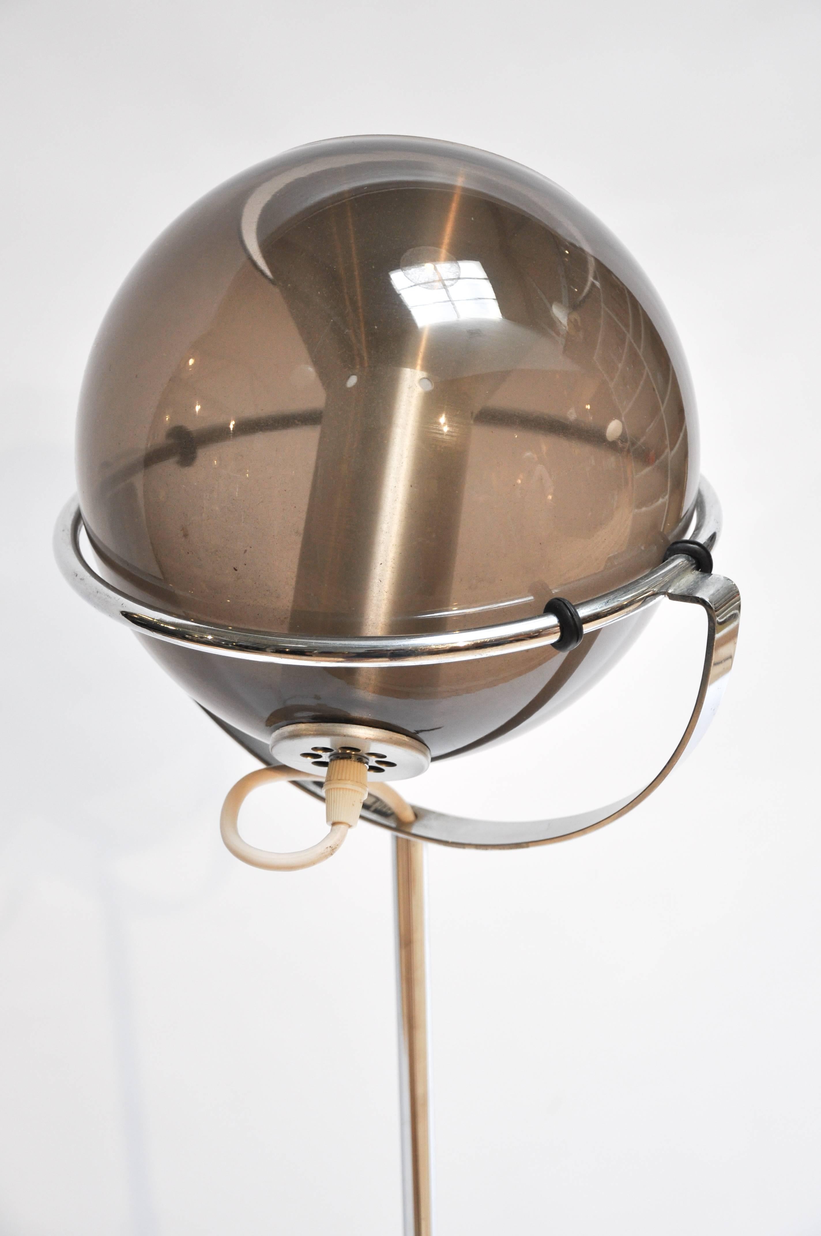 Mid-Century Modern 1960s Adjustable Globe Floor Lamp by Frank Ligtelijn for RAAK