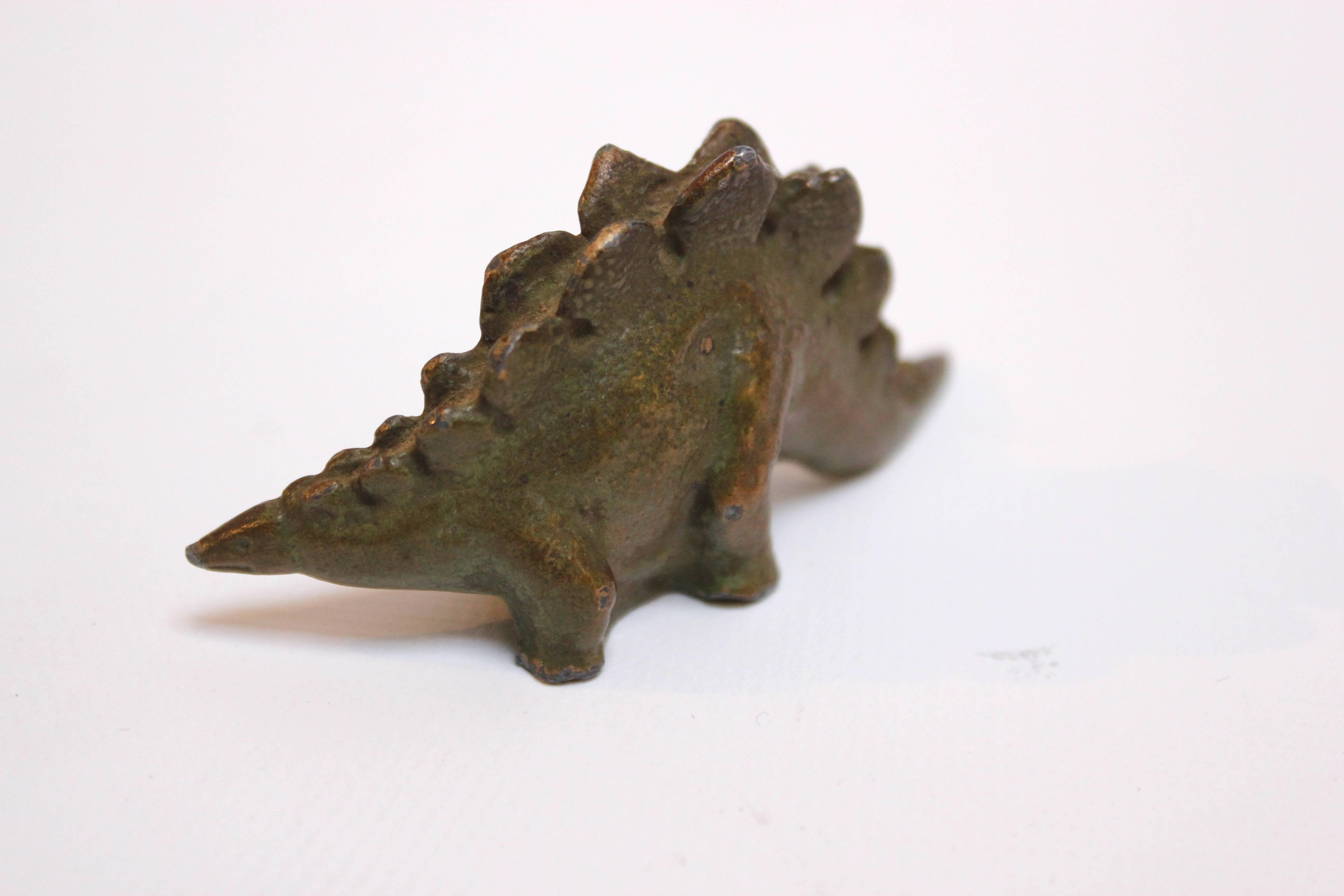 Set of Four 1947 Bronze Dinosaur Toys by Sell-Rite Gift Company 3