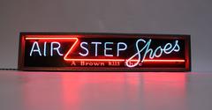 1935, Art Deco Neon "AIR STEP Shoes" Sign