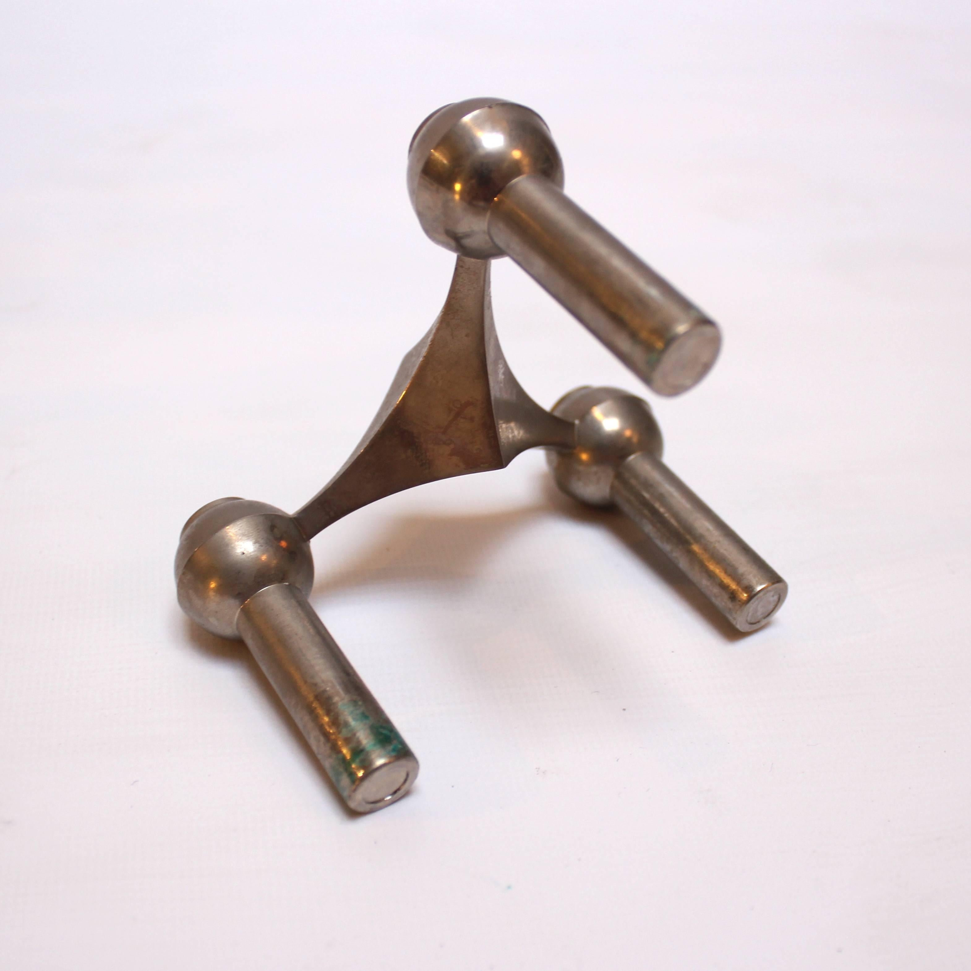 Metal 1960s 40-Piece Stackable Candlestick Sculpture by Fritz Nagel and Caeser Stoffi