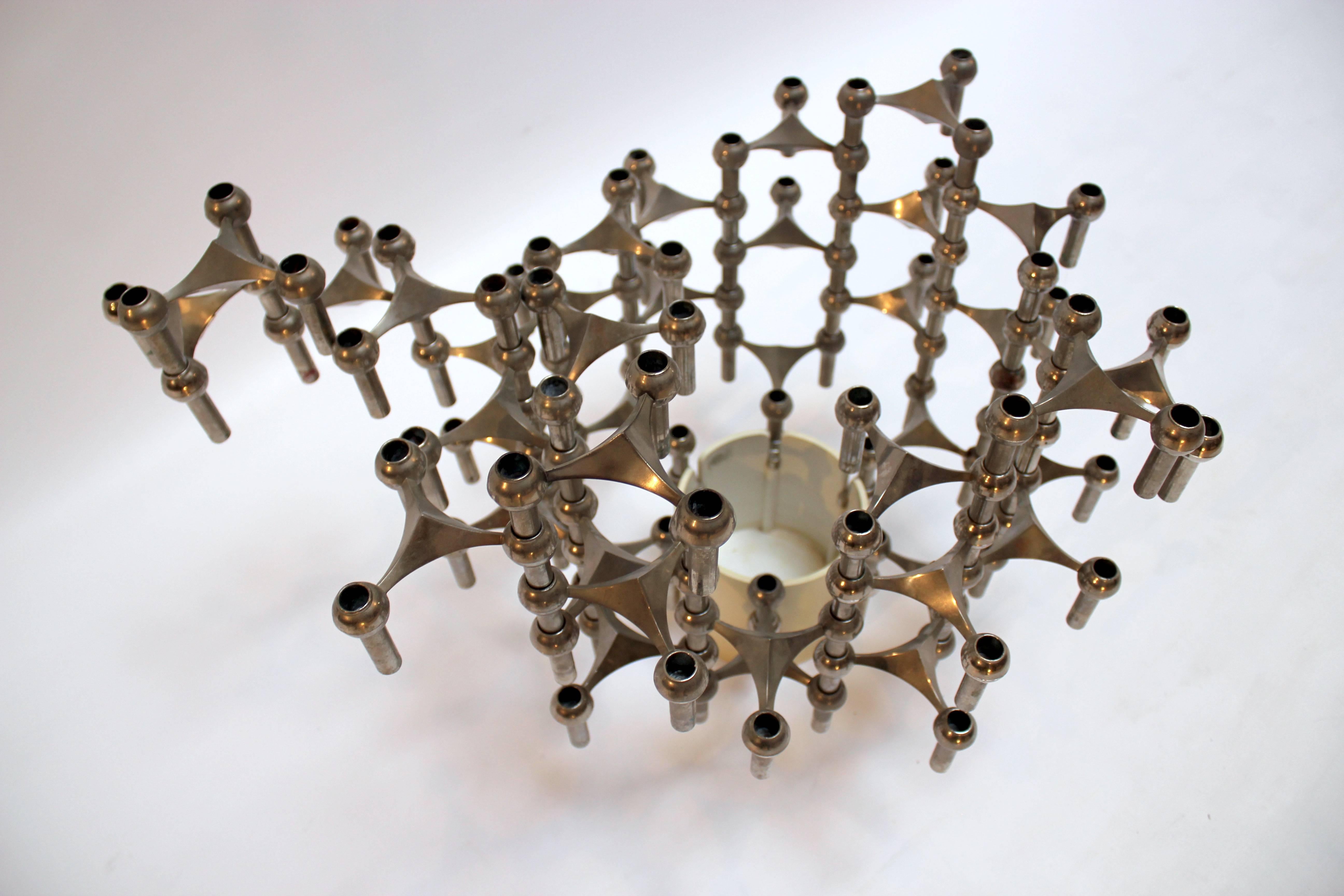 1960s 40-Piece Stackable Candlestick Sculpture by Fritz Nagel and Caeser Stoffi In Good Condition In Sacramento, CA