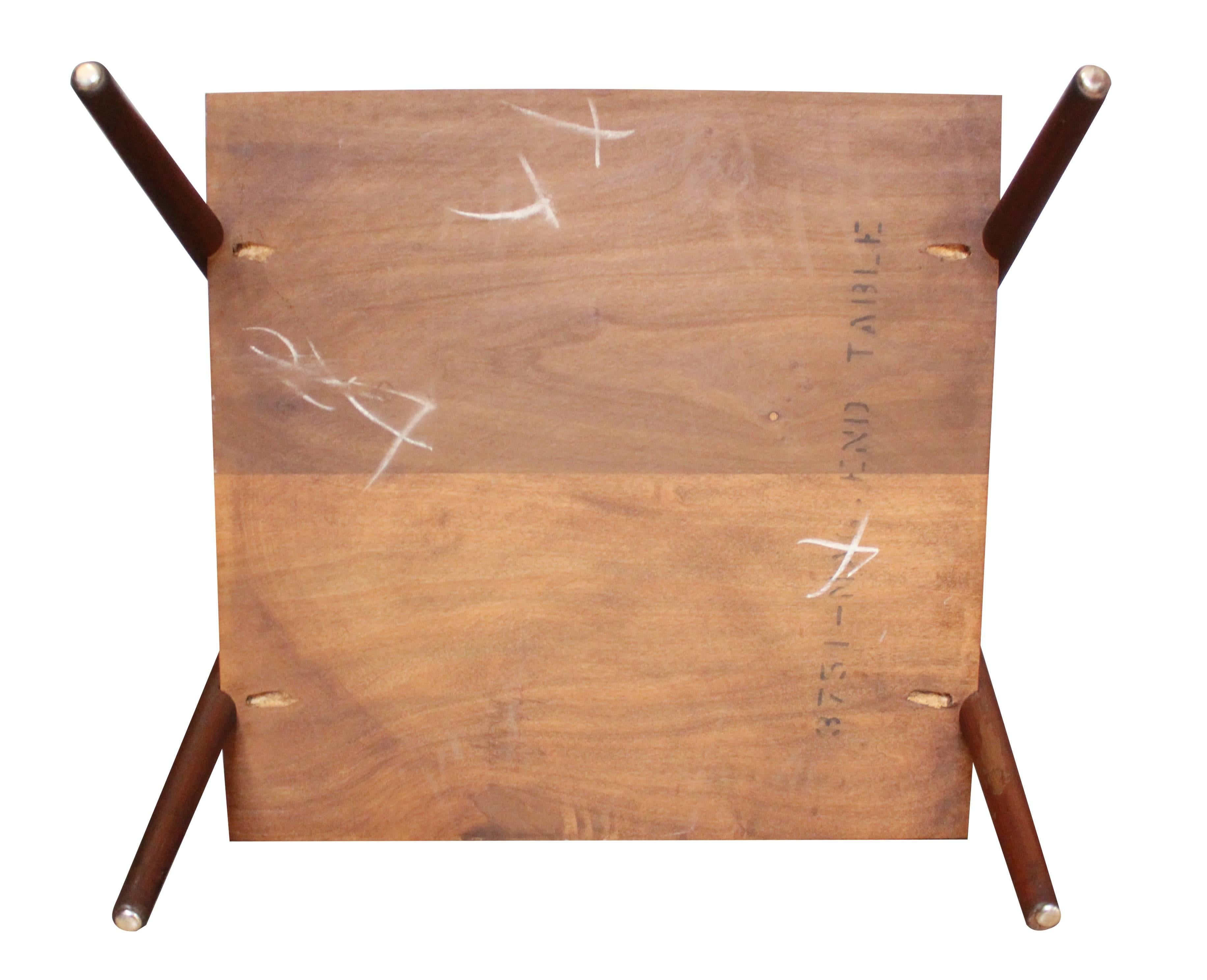 1950s American of Martinsville Three-Tier Walnut End Table 5
