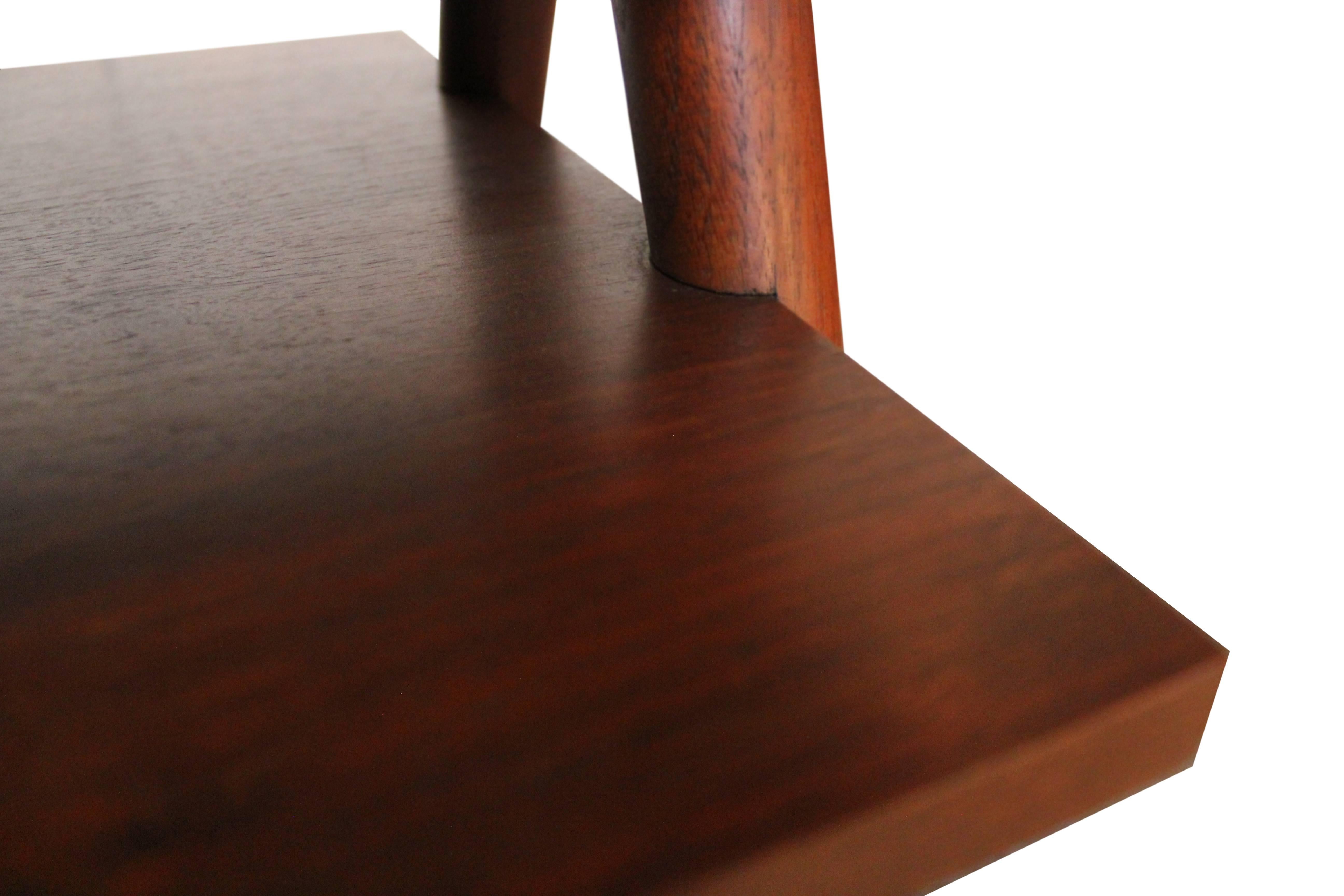 1950s American of Martinsville Three-Tier Walnut End Table 3
