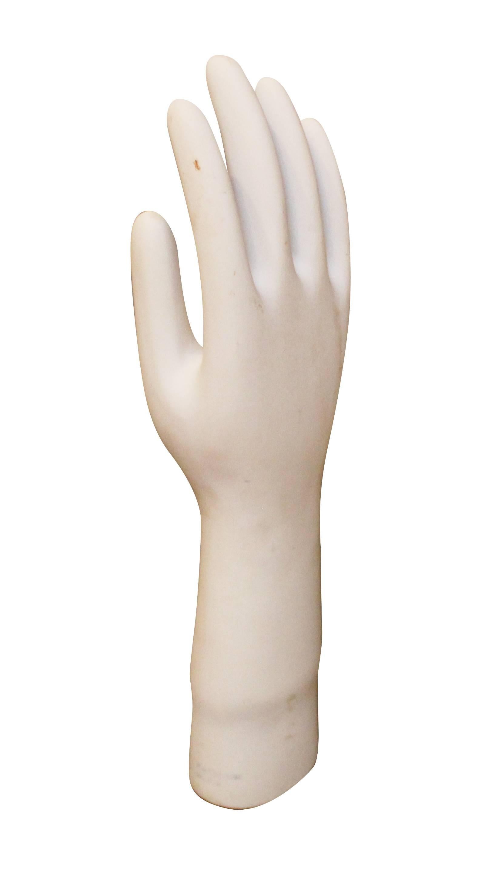 20th Century Mid-Century Industrial Ceramic Glove Mold For Sale