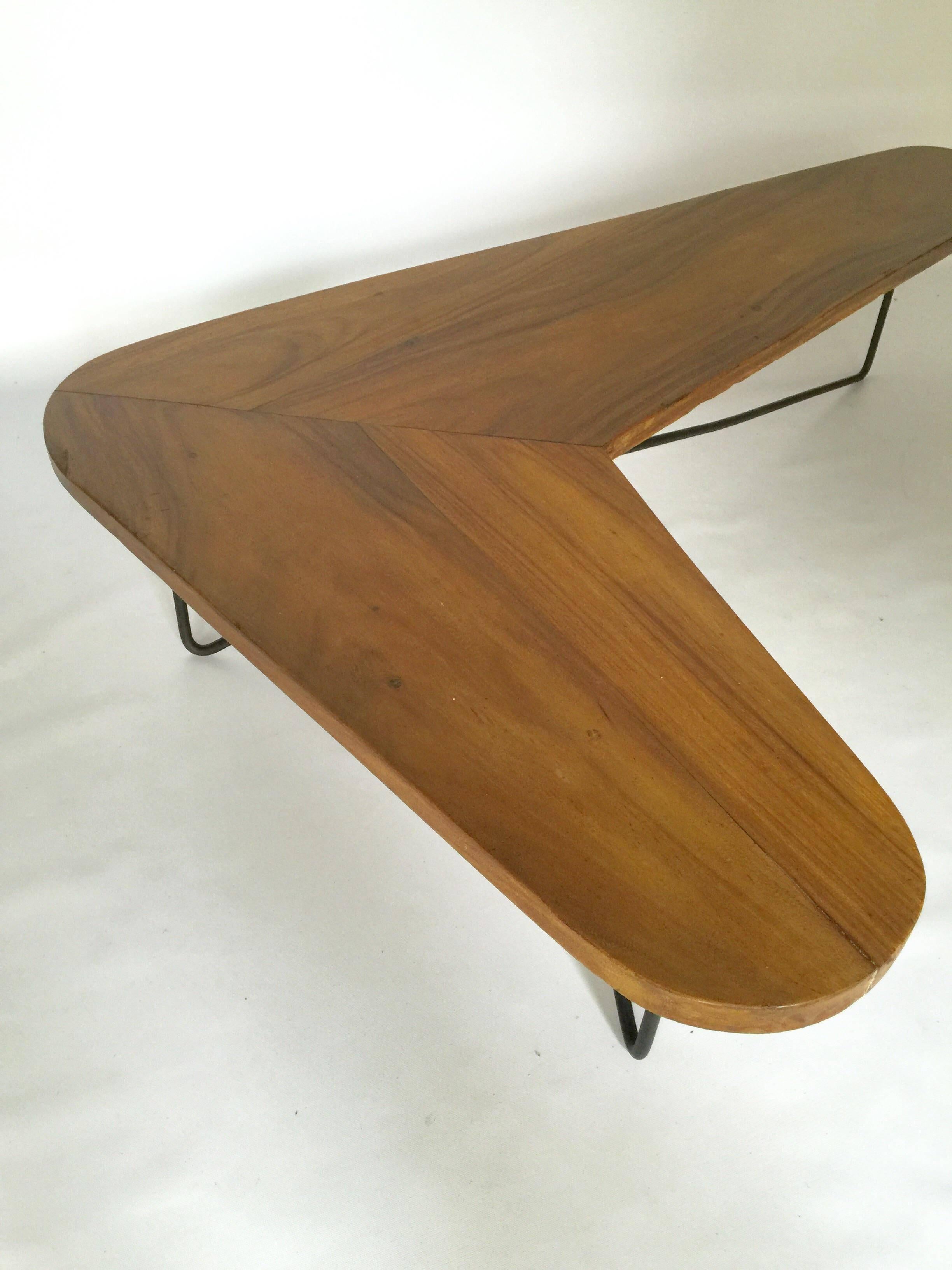 American Mid-Century Modern Luther Conover Boomerang Coffee Table