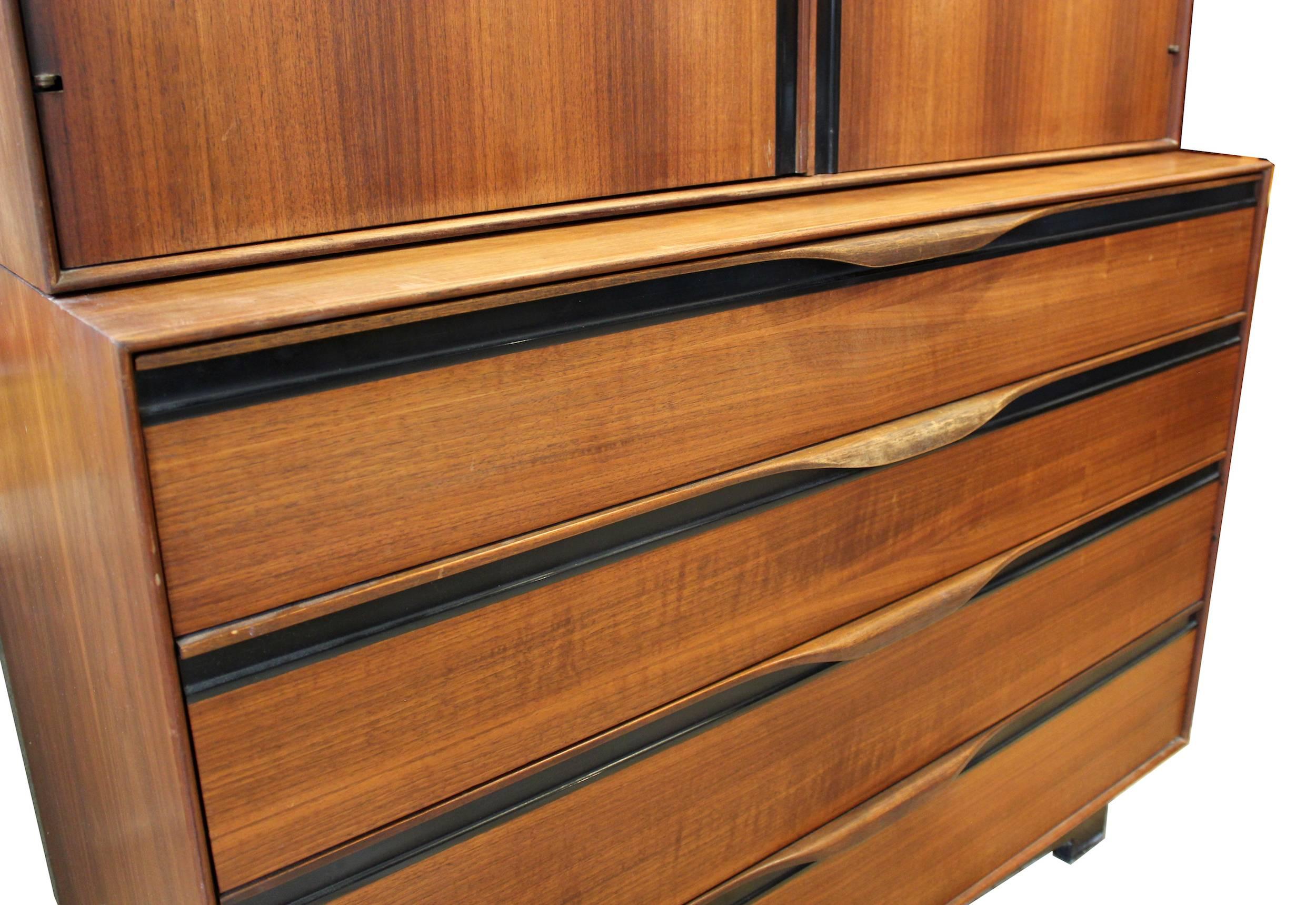 1960s Walnut John Kapel Gentleman's Chest 3