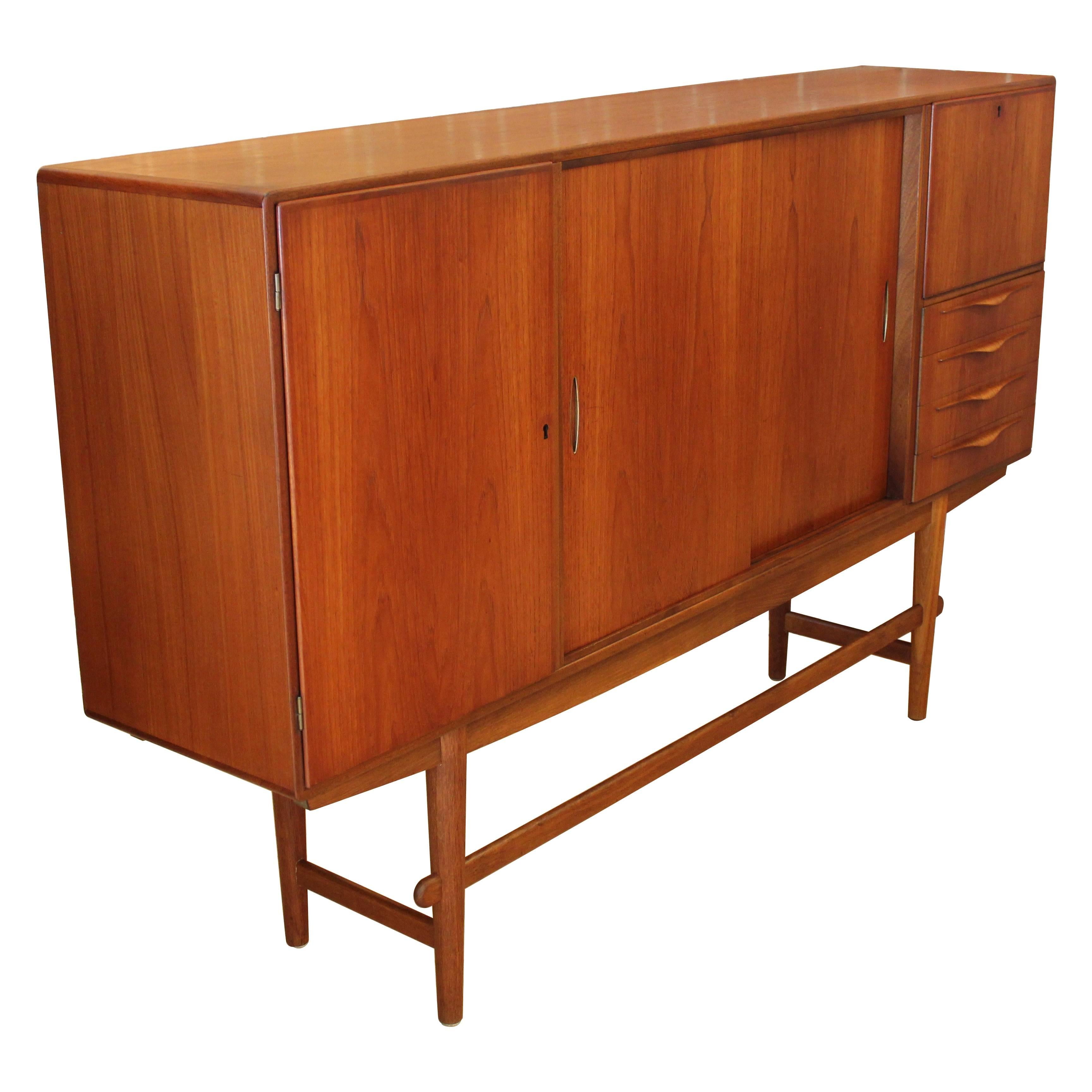 Scandinavian Modern 1950s Teak Sideboard by Illum Wikkelso for Holger Christiansen