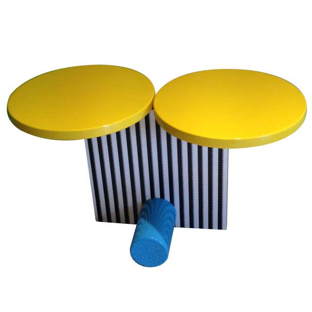 Michele De Lucchi Kristall Side Table for Memphis at 1stDibs