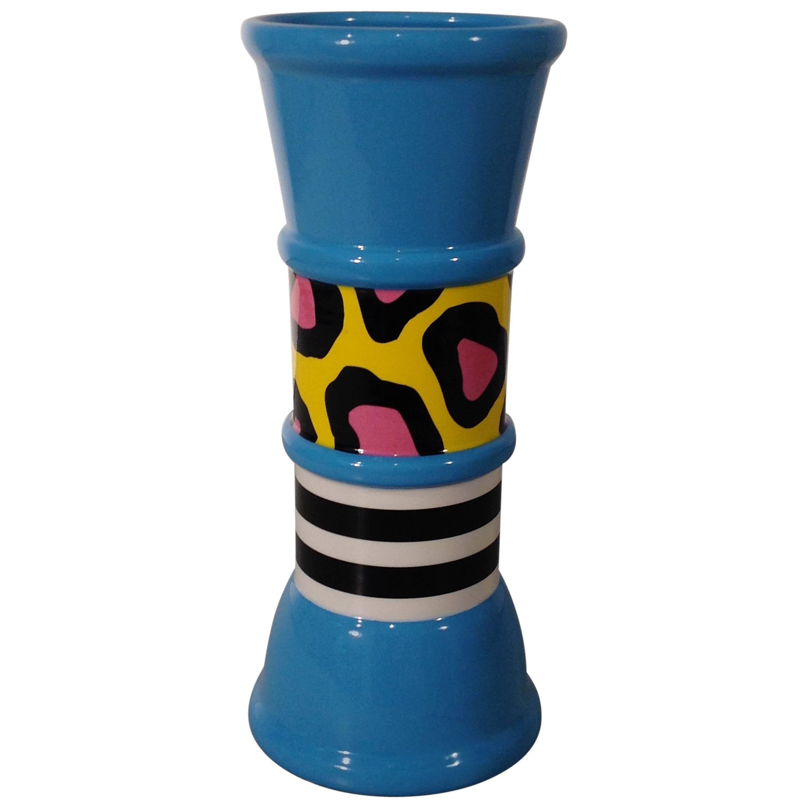 CARROT Ceramic Flower Vase by Nathalie du Pasquier for Memphis Milano For Sale