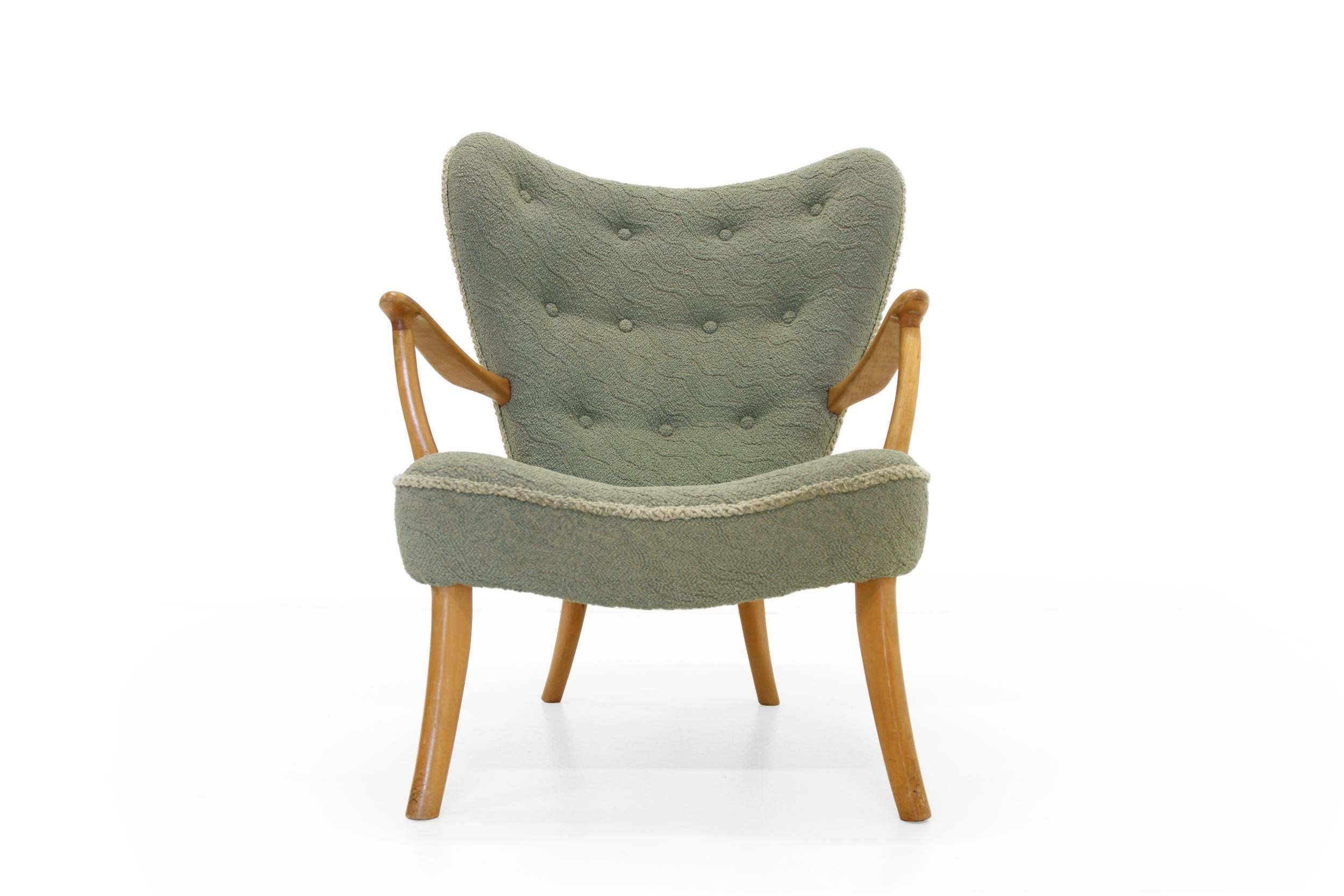 'Prag' Lounge Chair by Acton Schubell and Ib Madsen, 1950s 1