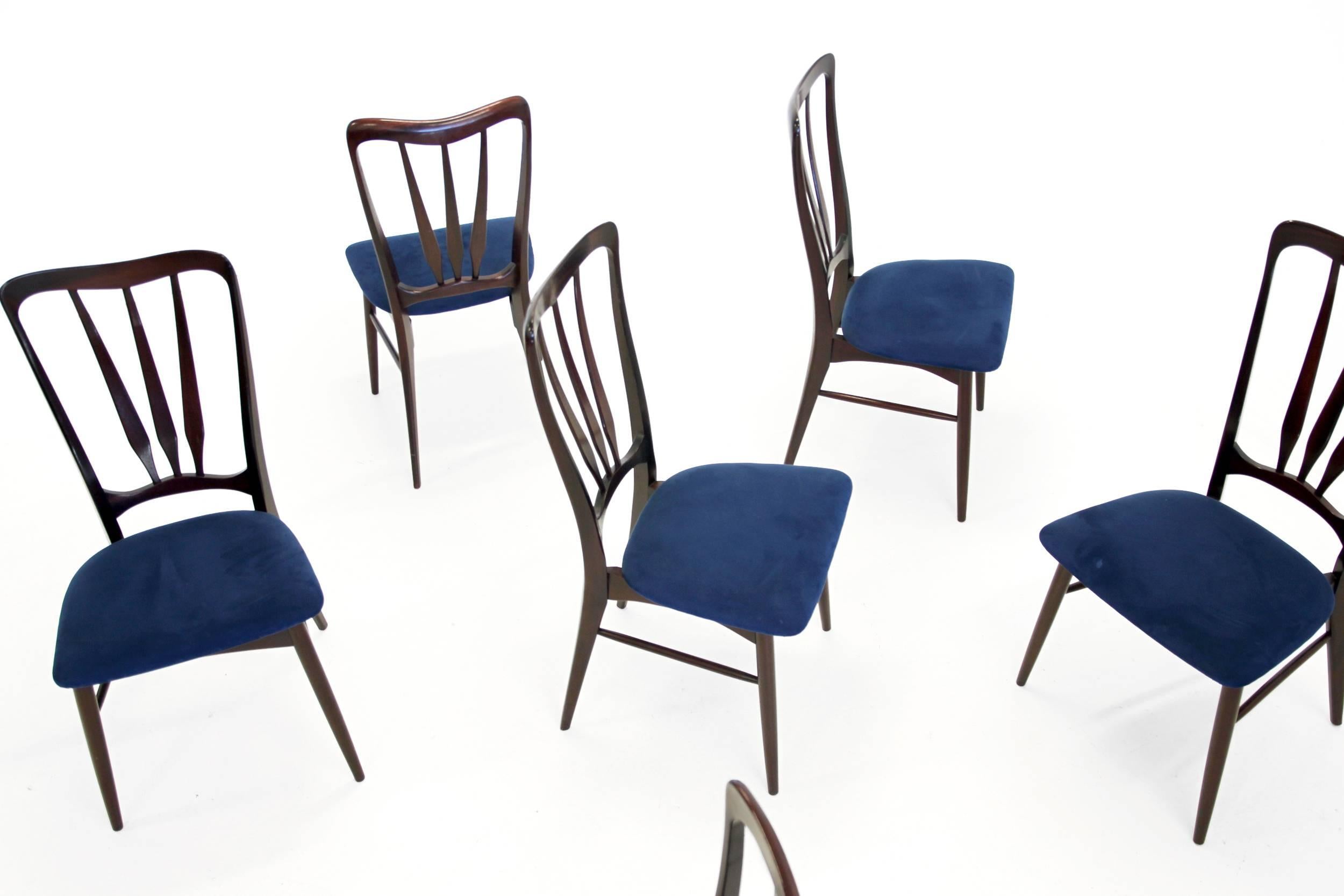 Mid-Century Modern Set of Six Dining Chairs by Niels Kofoed