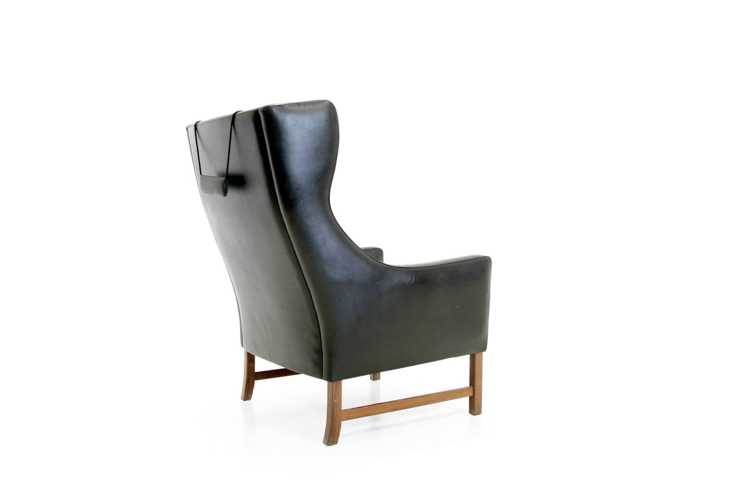 Leather Mid-Century Lounge Chair by Fredrik A. Kayser, 1960s