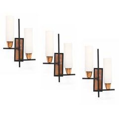 Set of Three Scandinavian Wall Lights, 1960s 5