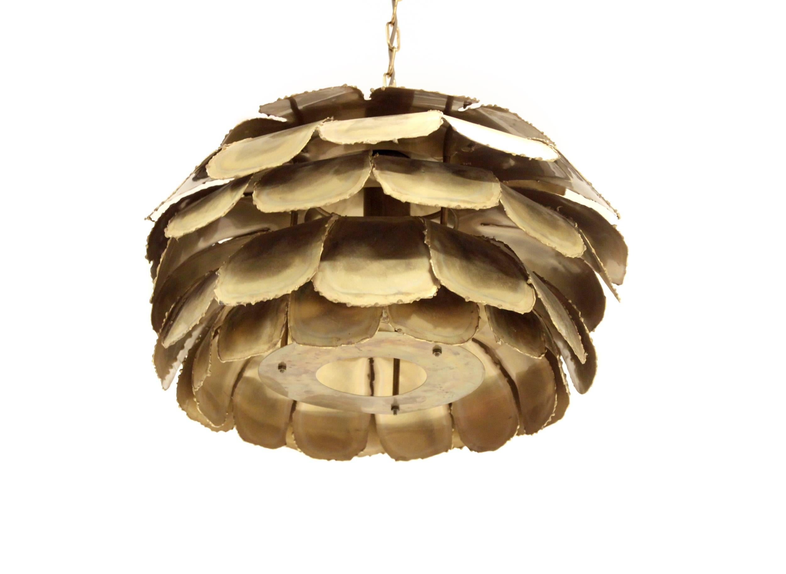 Artichoke Ceiling Lamp by Svend Aage Holm Sorensen, 1970s In Excellent Condition In Oslo, NO