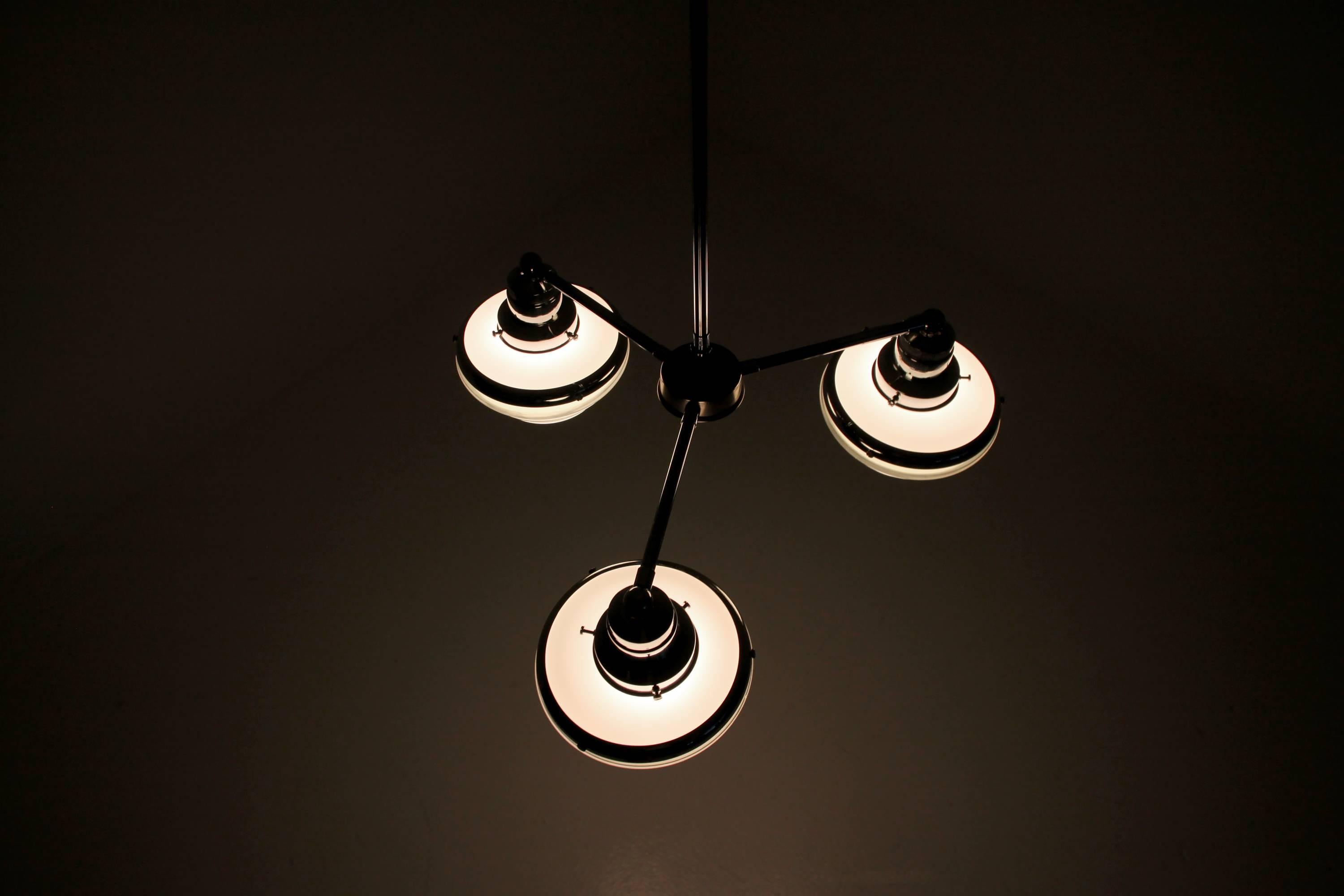 Scandinavian Functionalist Ceiling Light, 1950s 1