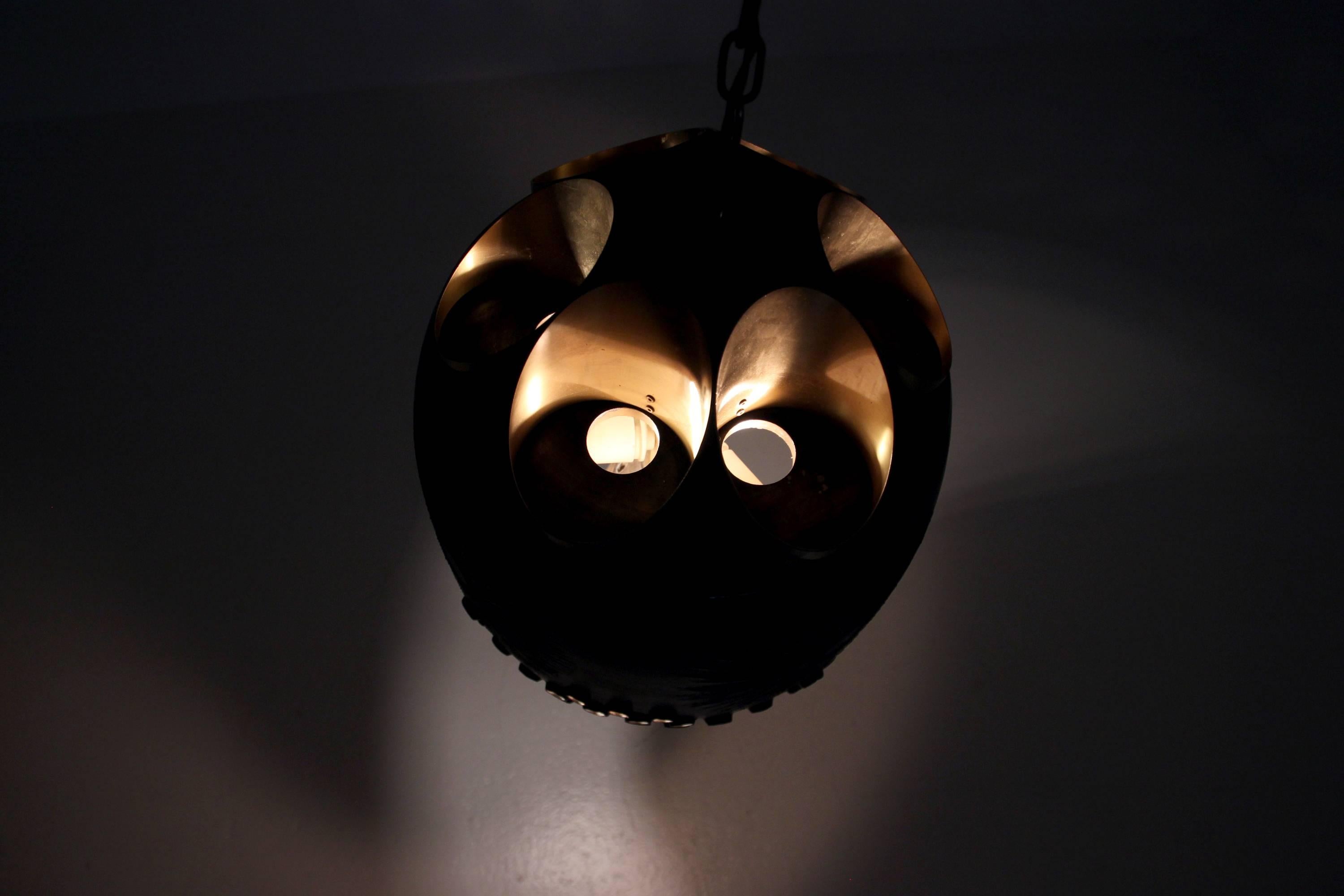 Large and Monumental Scandinavian Mid-Century Ceiling Light, 1970s 2