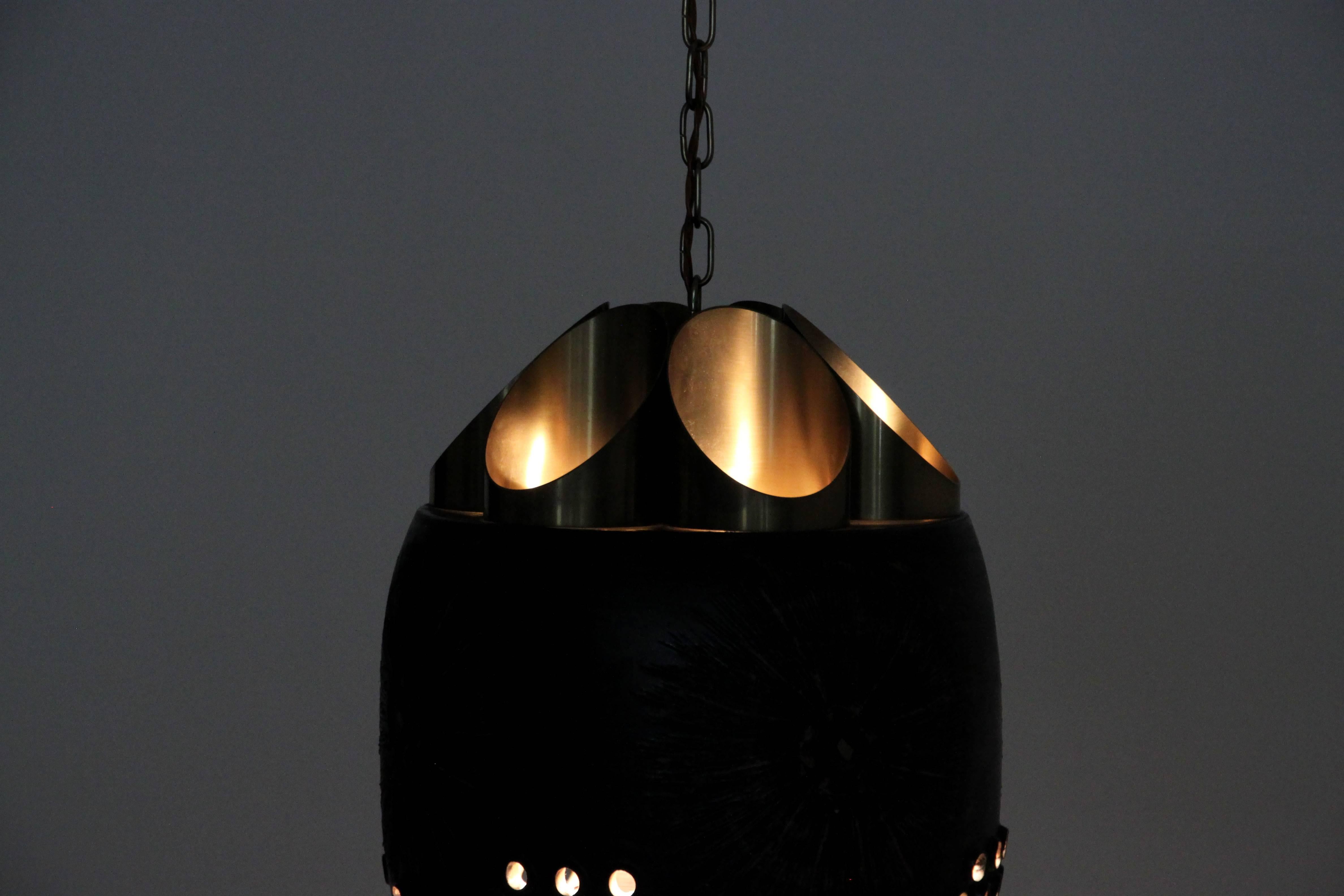 Large and Monumental Scandinavian Mid-Century Ceiling Light, 1970s 3