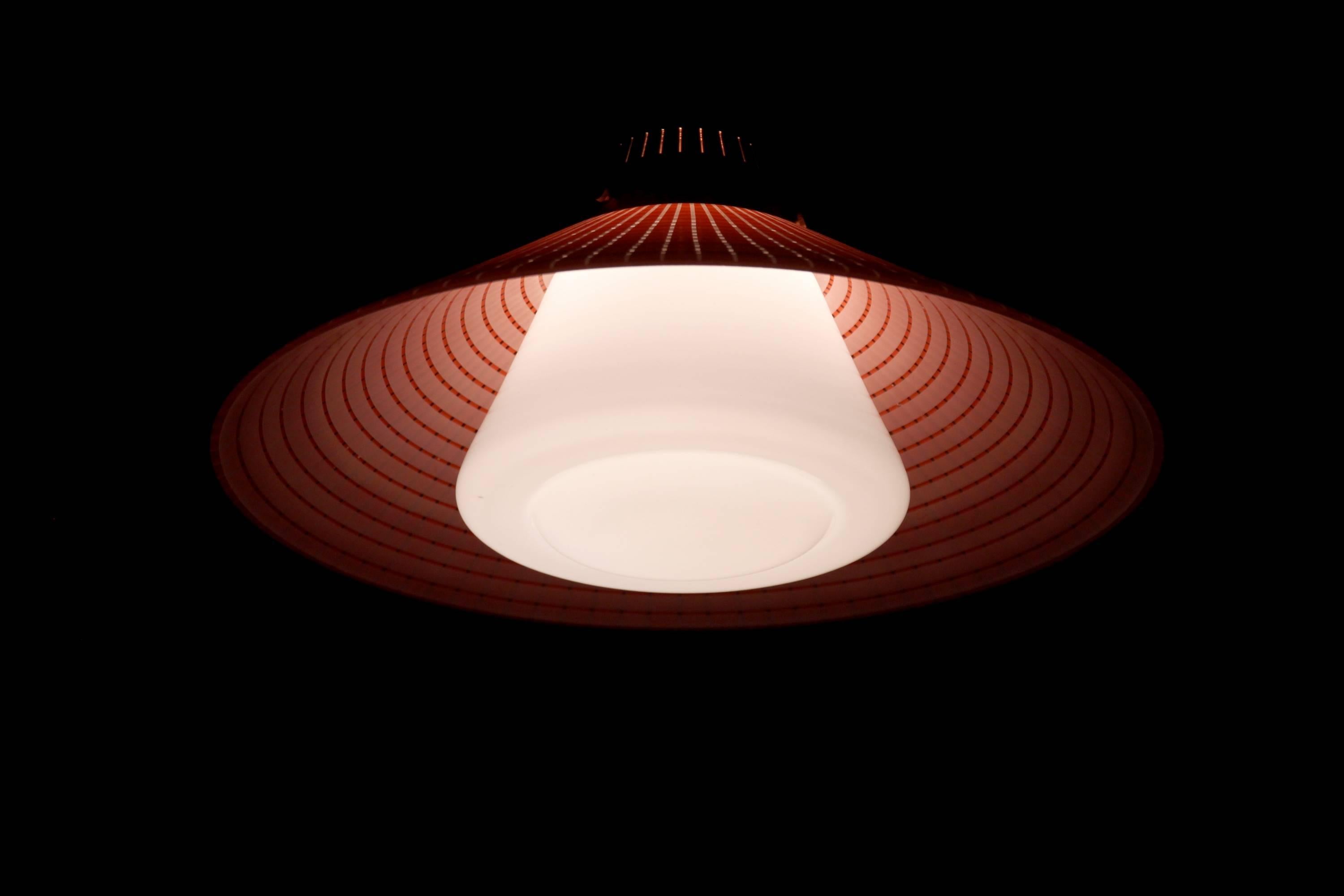 Scandinavian Mid-Century Ceiling Light by Tr & Co, Norway, 1960s In Excellent Condition In Oslo, NO